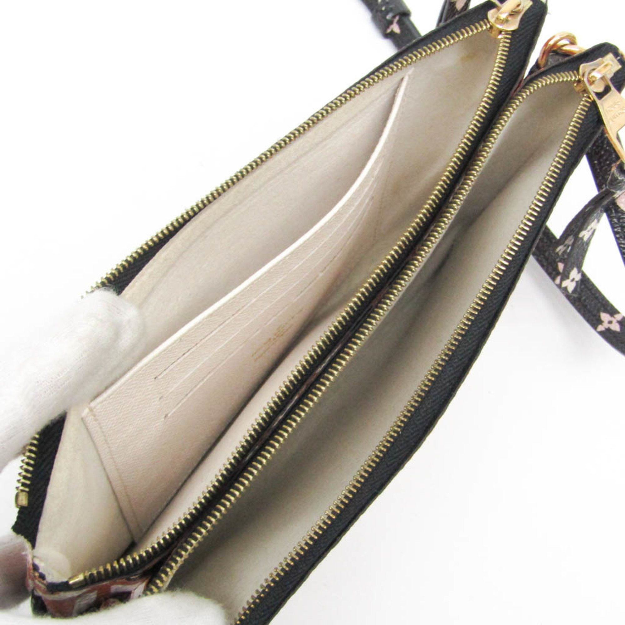 Louis Vuitton Louis Vuitton LV Clafity Double Zip Pochette M69488 Women's Pouch,Shoulder Bag Black,Brown,White Size ONE SIZE - 3 Thumbnail