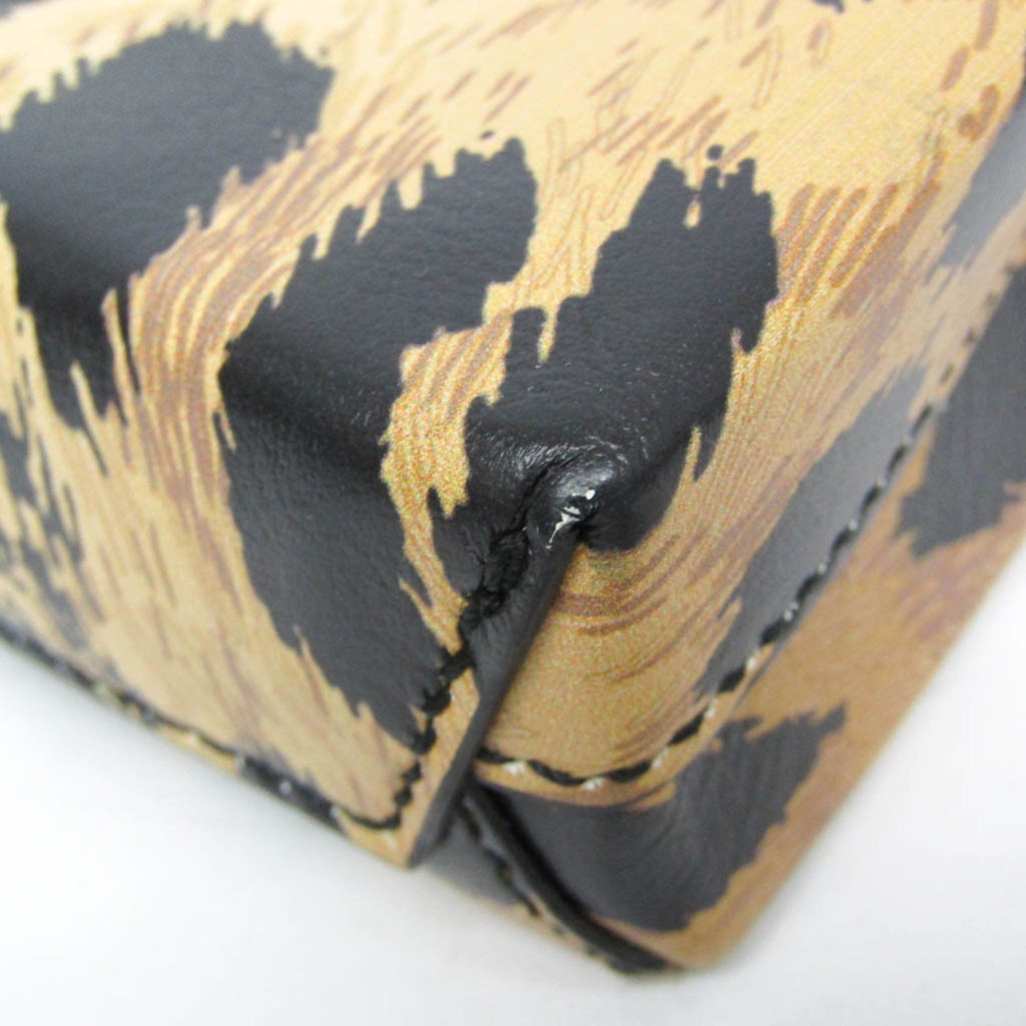 Balenciaga Balenciaga Shopping Phone Holder Shoulder Mini Bag Leopard Print 593826 Men,Women Leather Shoulder Bag Beige,Black Size ONE SIZE - 4 Thumbnail