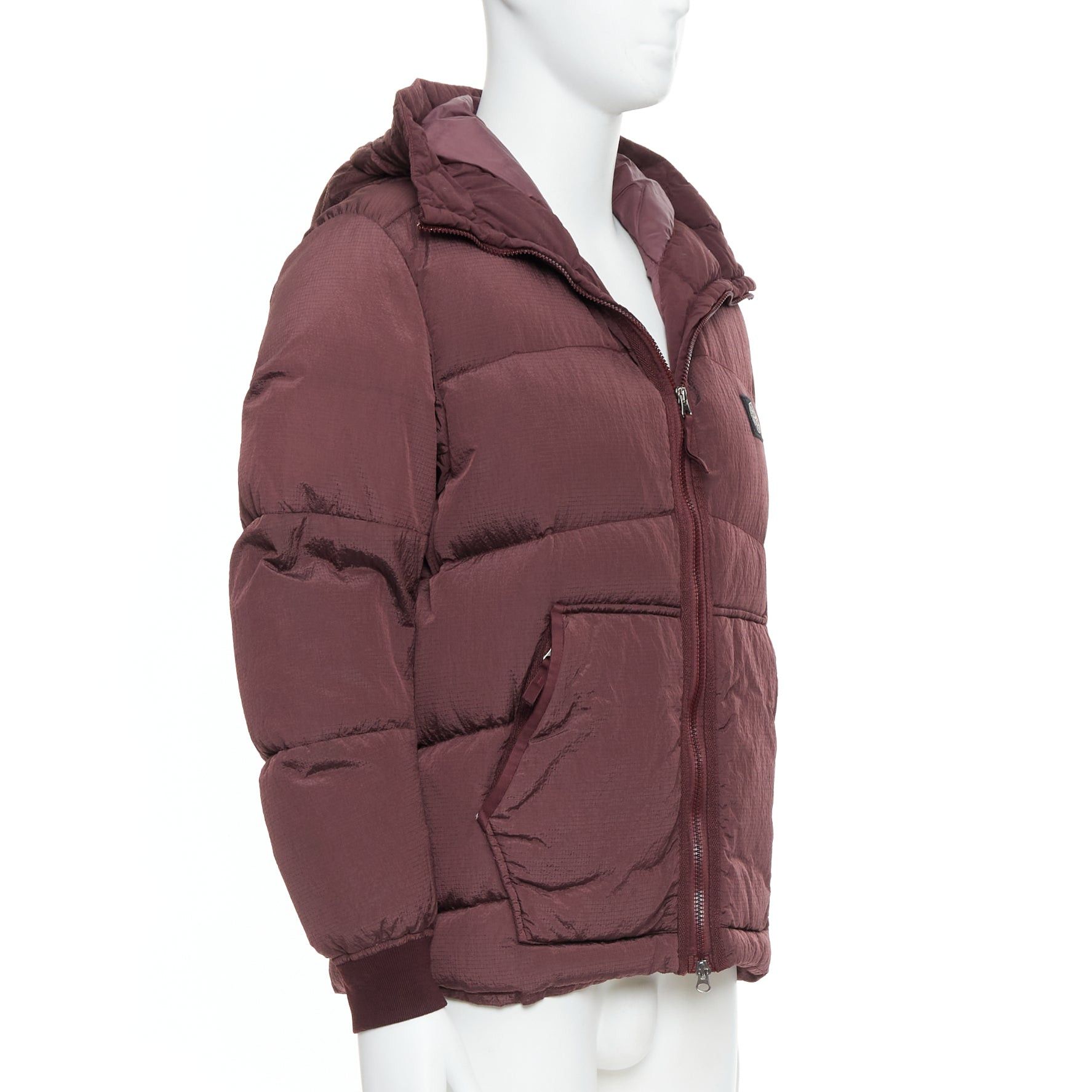Stone Island STONE ISLAND purple nylon black logo duck down padded puffer jacket M Size US M / EU 48-50 / 2 - 4 Thumbnail