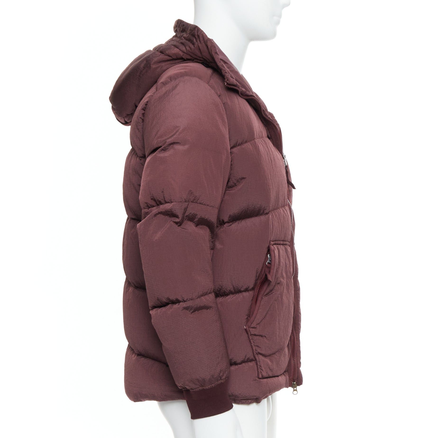 Stone Island STONE ISLAND purple nylon black logo duck down padded puffer jacket M Size US M / EU 48-50 / 2 - 5 Thumbnail