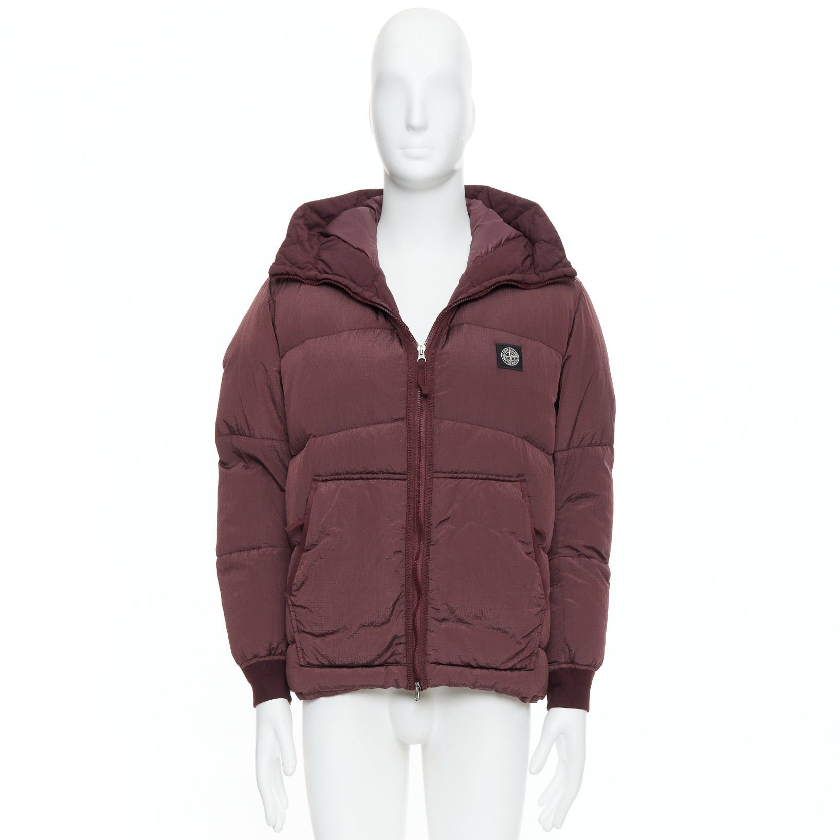 Stone Island STONE ISLAND purple nylon black logo duck down padded puffer jacket M Size US M / EU 48-50 / 2 - 11 Thumbnail