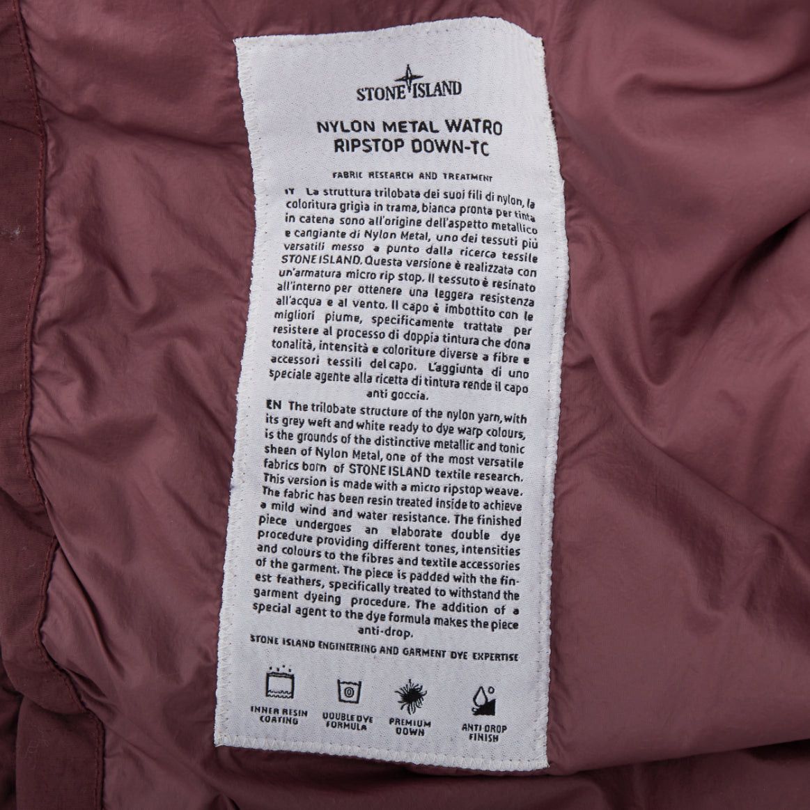 Stone Island STONE ISLAND purple nylon black logo duck down padded puffer jacket M Size US M / EU 48-50 / 2 - 10 Thumbnail
