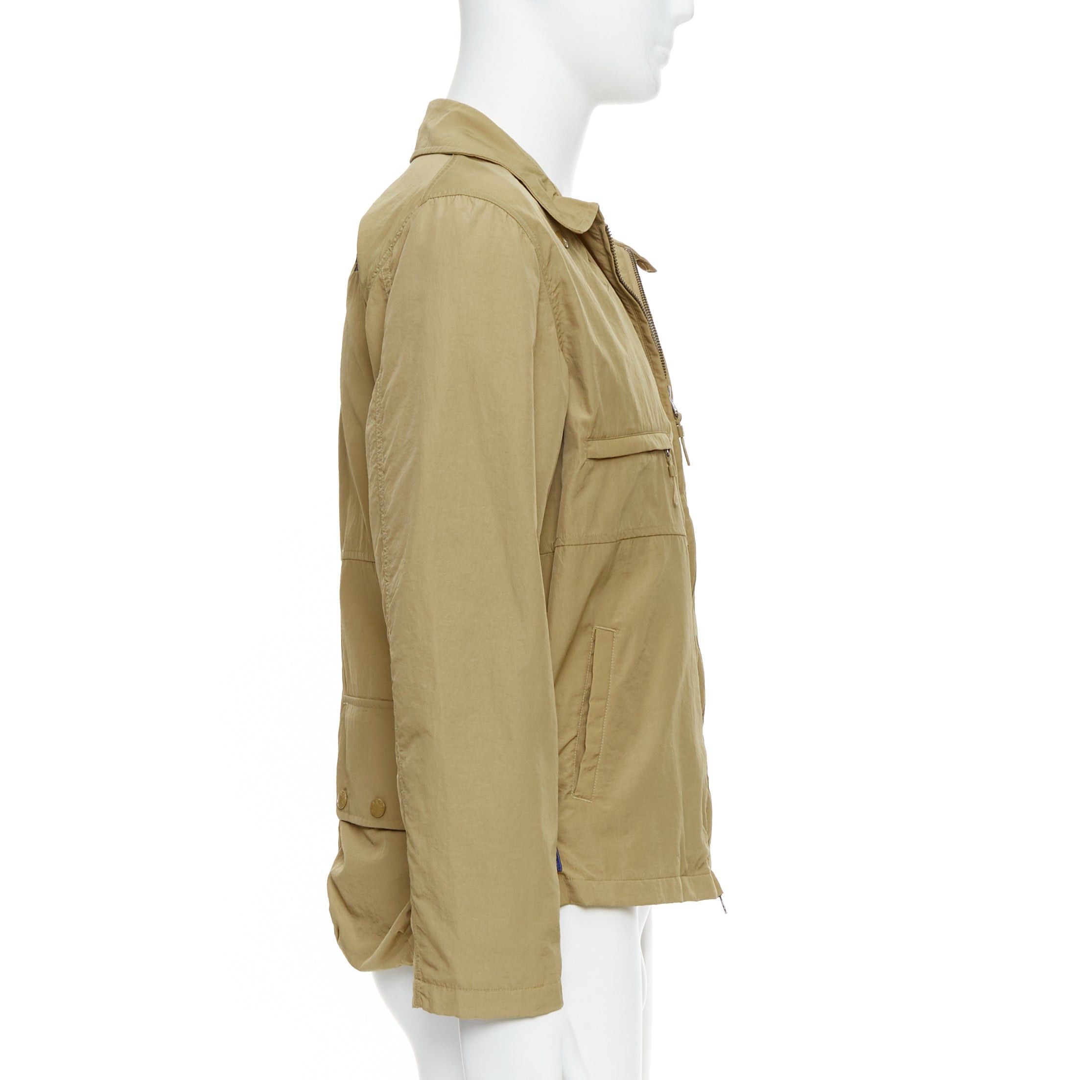 The North Face THE NORTH FACE khaki nylon blue trims black logo windbreaker jacket XS Size US XS / EU 42 / 0 - 5 Thumbnail