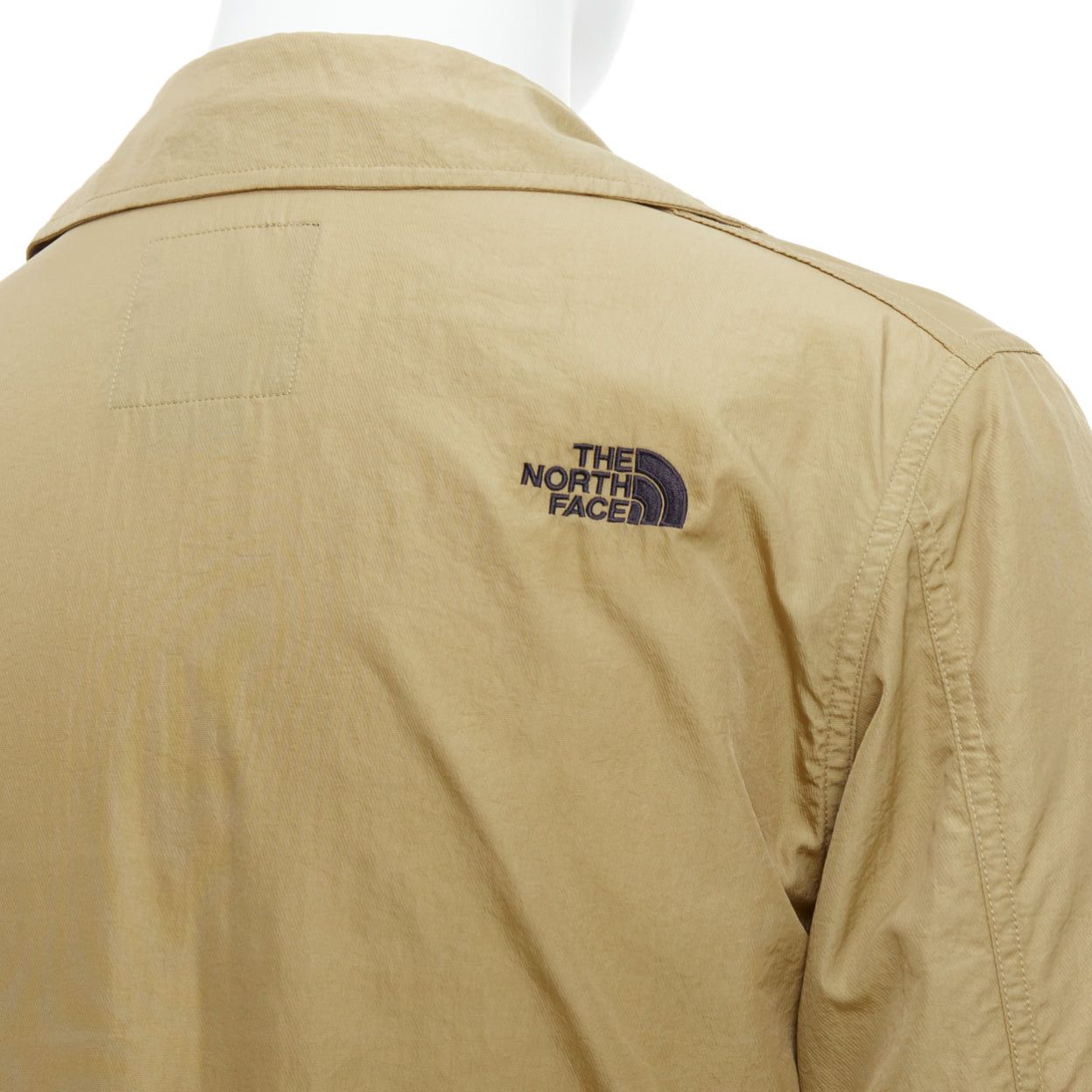 The North Face THE NORTH FACE khaki nylon blue trims black logo windbreaker jacket XS Size US XS / EU 42 / 0 - 8 Thumbnail
