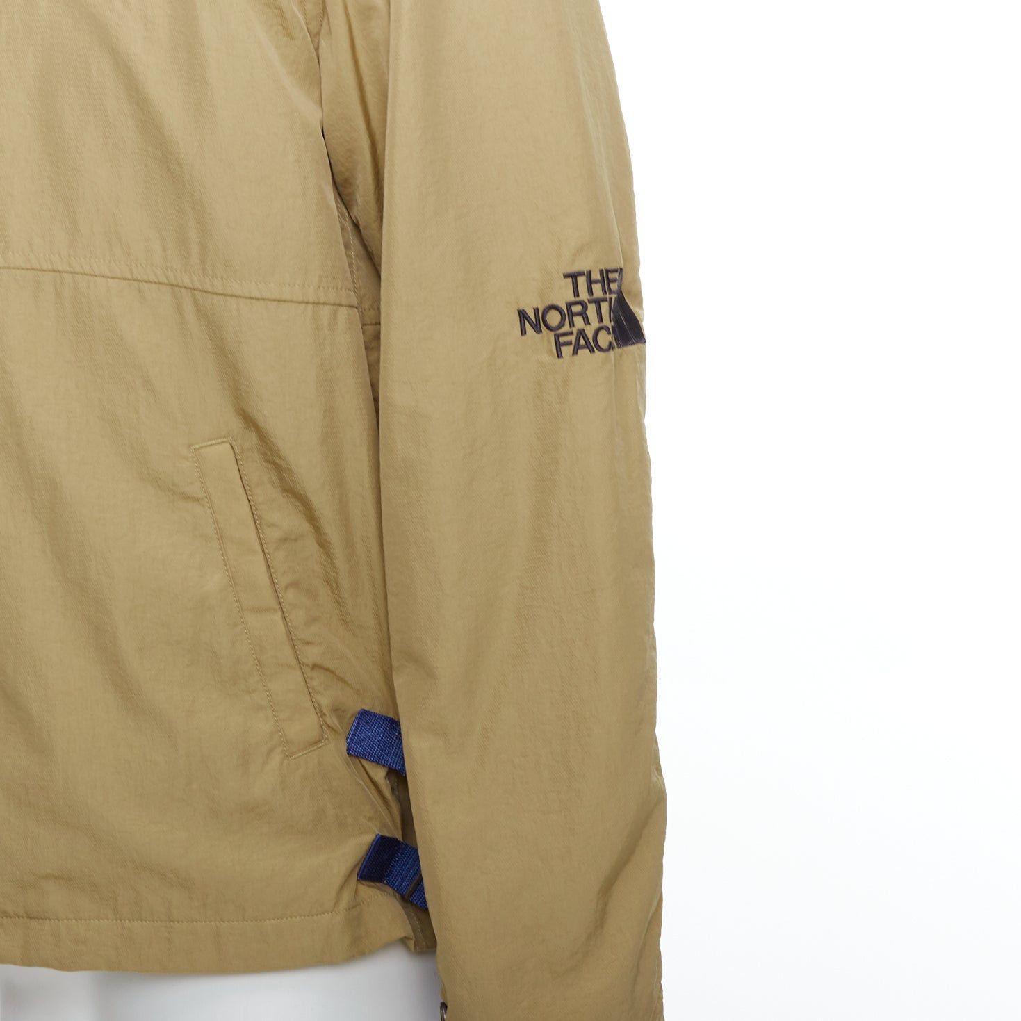 The North Face THE NORTH FACE khaki nylon blue trims black logo windbreaker jacket XS Size US XS / EU 42 / 0 - 2 Thumbnail