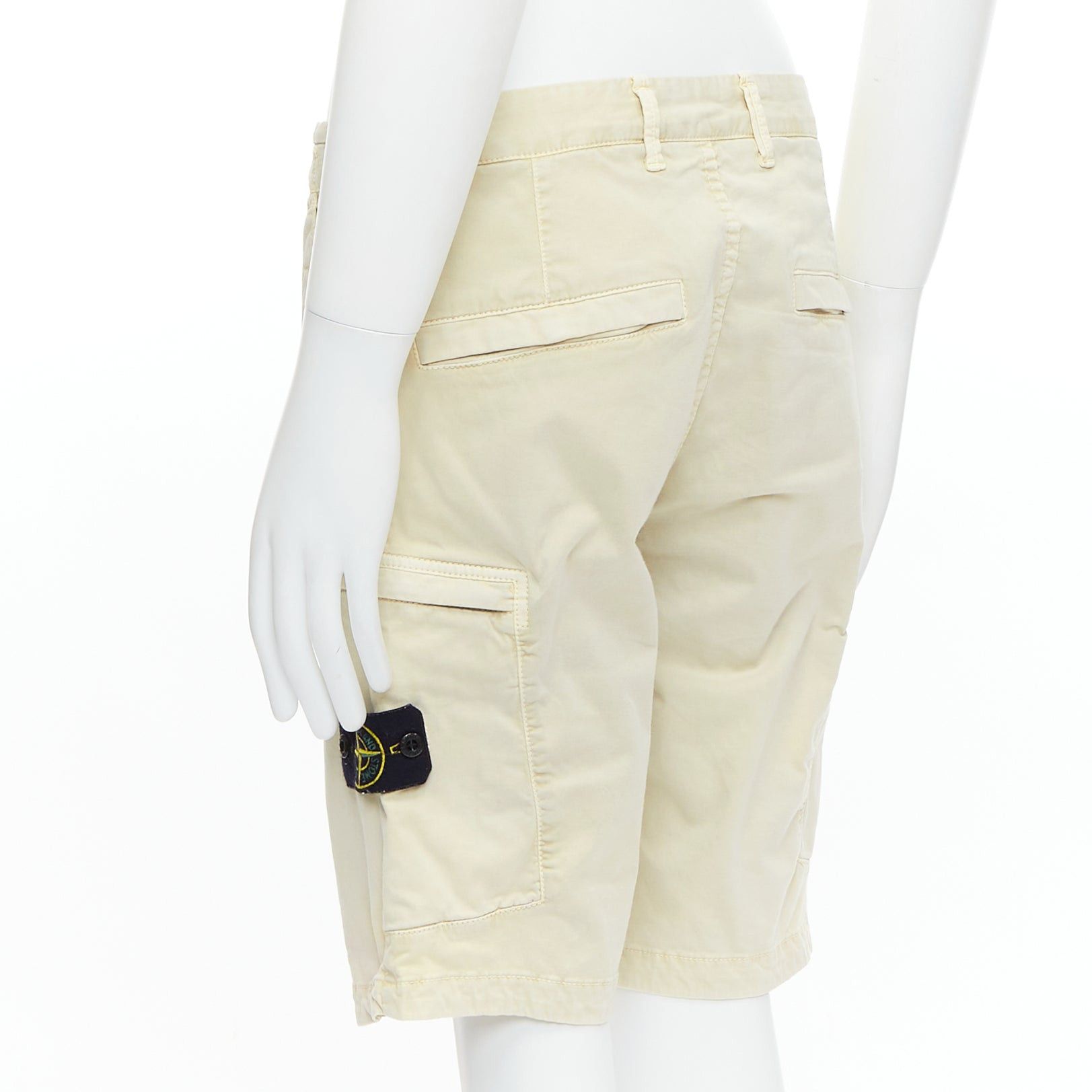 Stone Island STONE ISLAND 2020 stone washed cotton blend logo patch shorts 30" Size US 30 / EU 46 - 6 Thumbnail