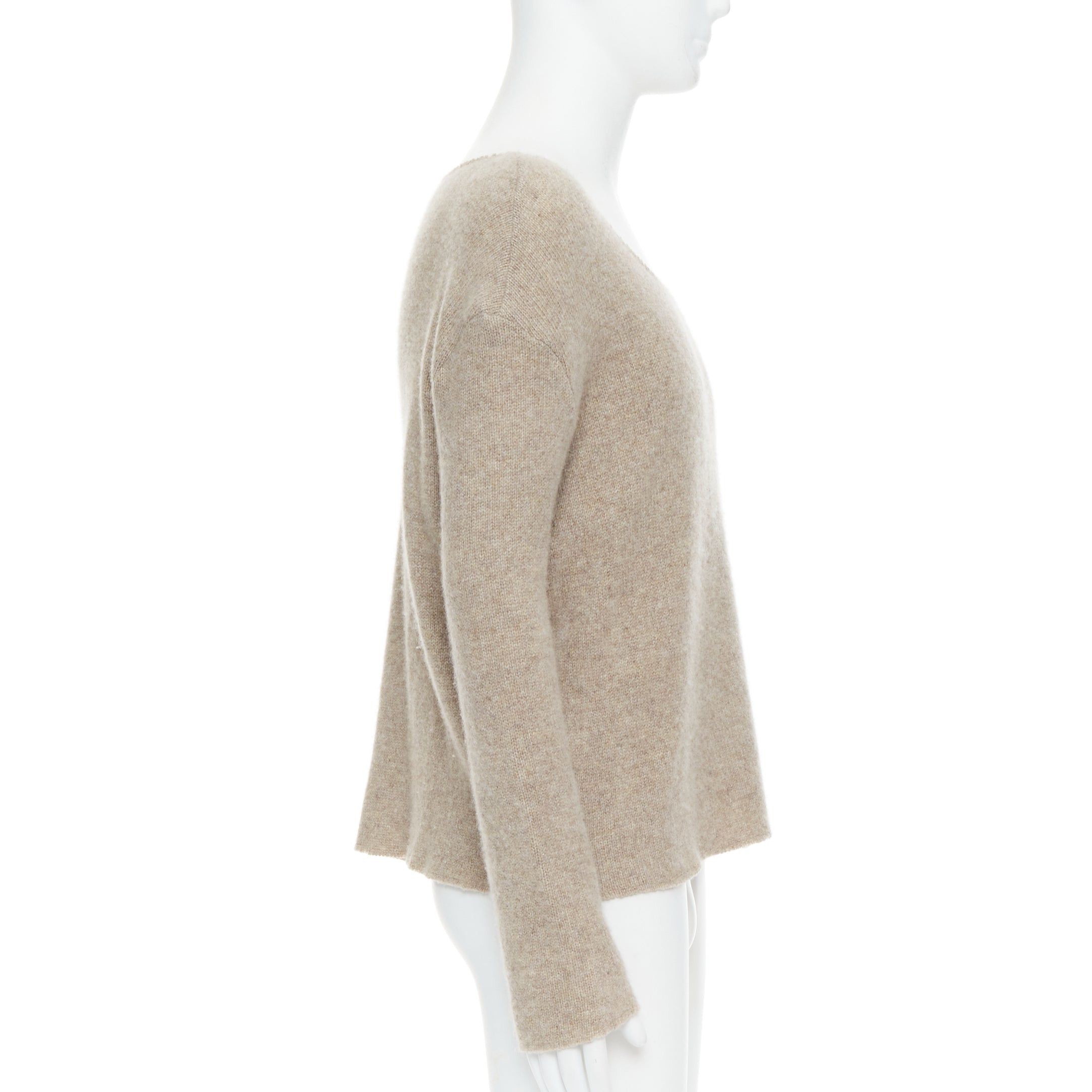 The Elder Statesman THE ELDER STATESMEN 100% cashmere oatmeal brown loose sweater S Size US S / EU 44-46 / 1 - 4 Thumbnail