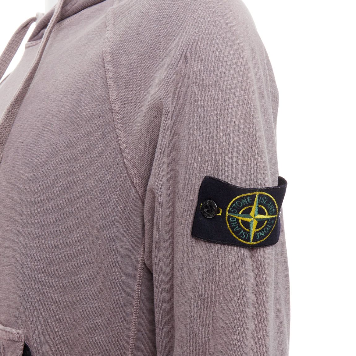 Stone Island STONE ISLAND purple dust treatment washed grey purple cotton hoodie M Size US M / EU 48-50 / 2 - 2 Thumbnail