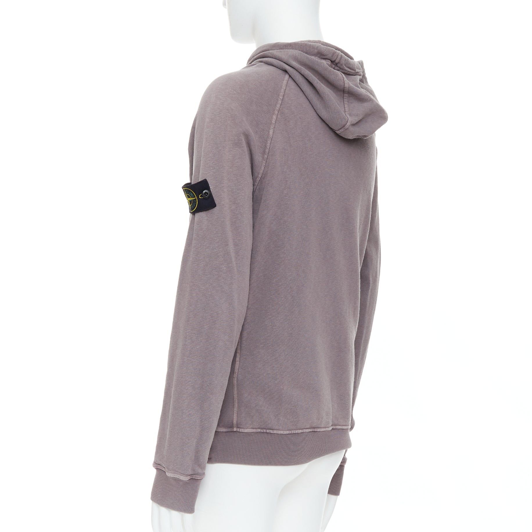 Stone Island STONE ISLAND purple dust treatment washed grey purple cotton hoodie M Size US M / EU 48-50 / 2 - 6 Thumbnail