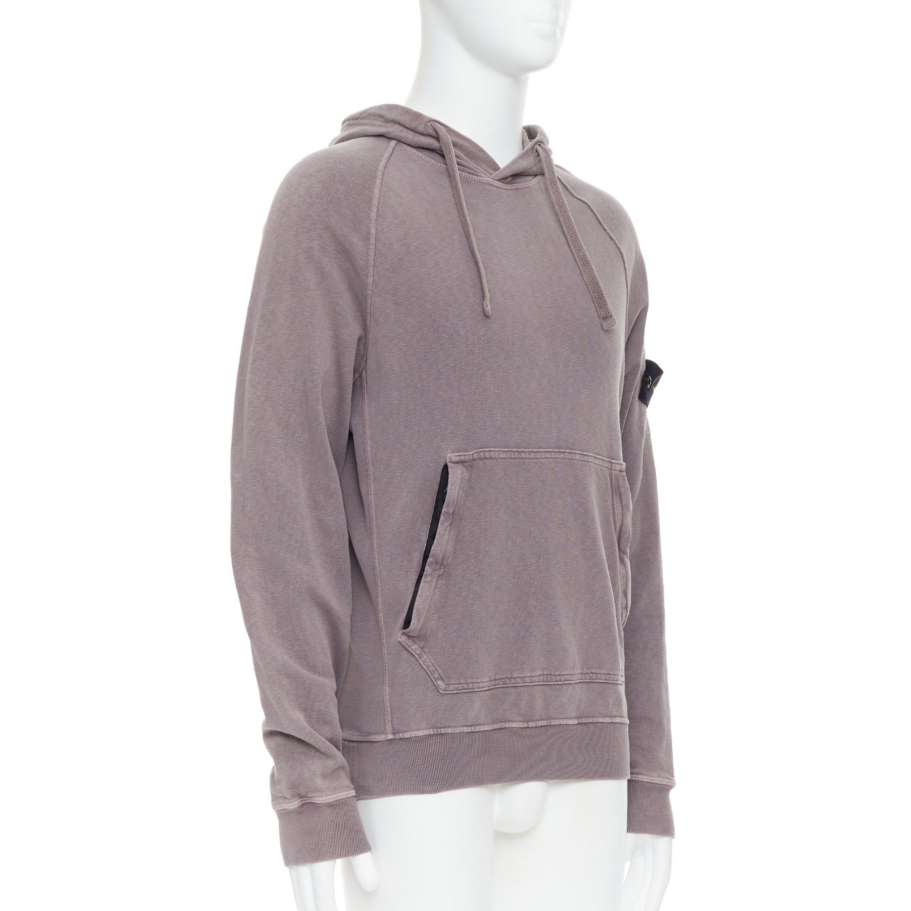 Stone Island STONE ISLAND purple dust treatment washed grey purple cotton hoodie M Size US M / EU 48-50 / 2 - 3 Thumbnail