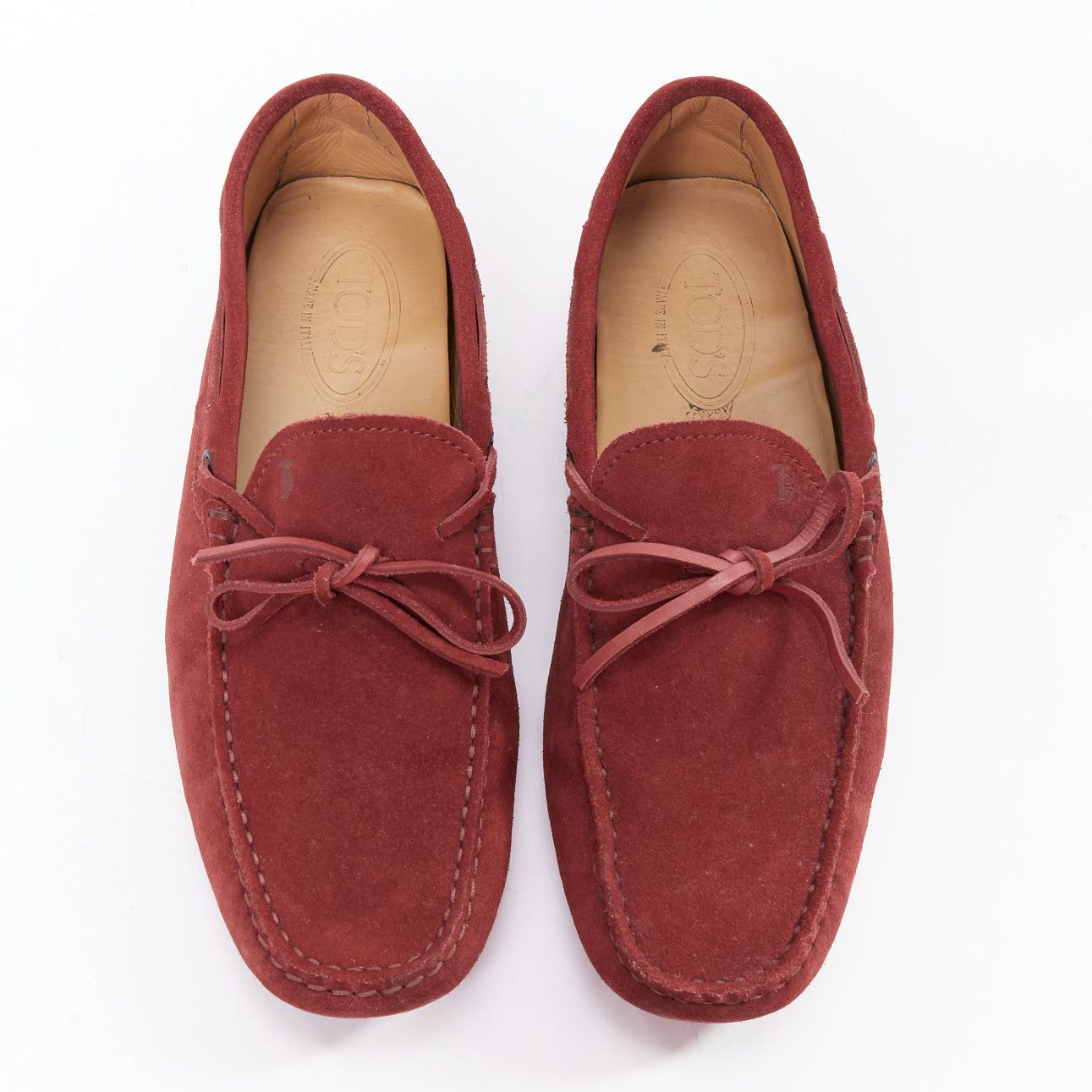 Tod's TOD'S Gommino red suede leather dot sole driving loafers UK7 EU41 Size US 8 / EU 41 - 2 Thumbnail