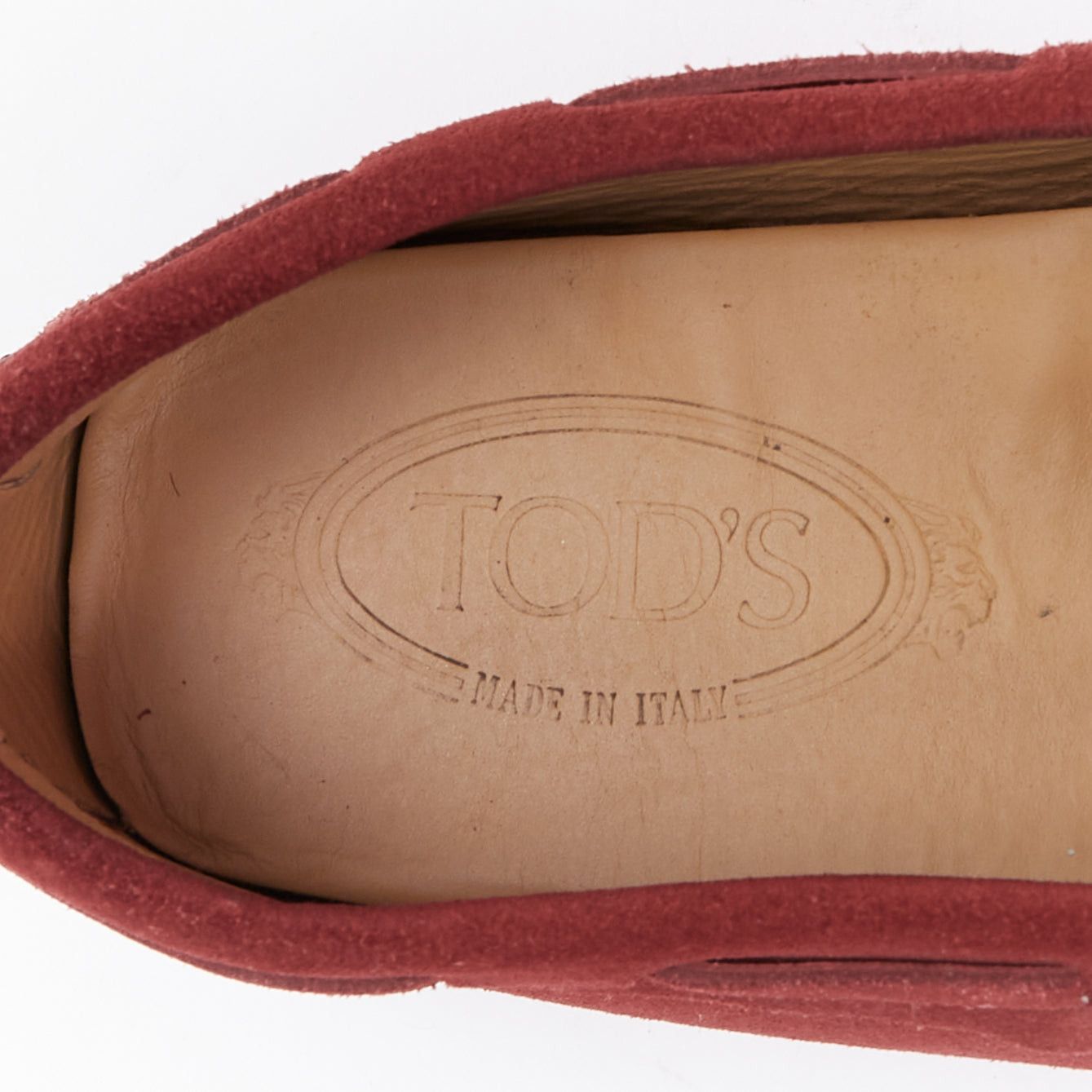 Tod's TOD'S Gommino red suede leather dot sole driving loafers UK7 EU41 Size US 8 / EU 41 - 9 Thumbnail