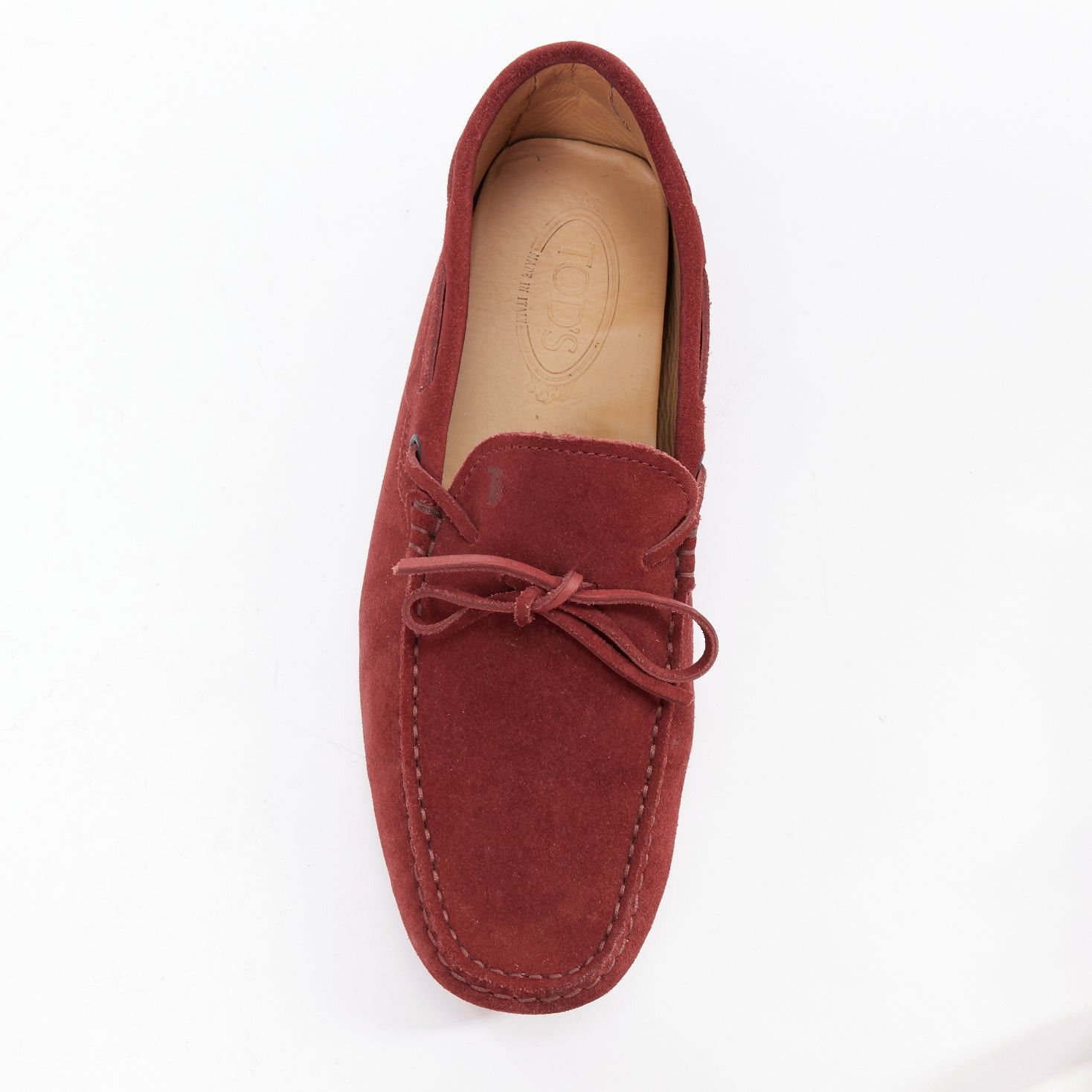 Tod's TOD'S Gommino red suede leather dot sole driving loafers UK7 EU41 Size US 8 / EU 41 - 6 Thumbnail