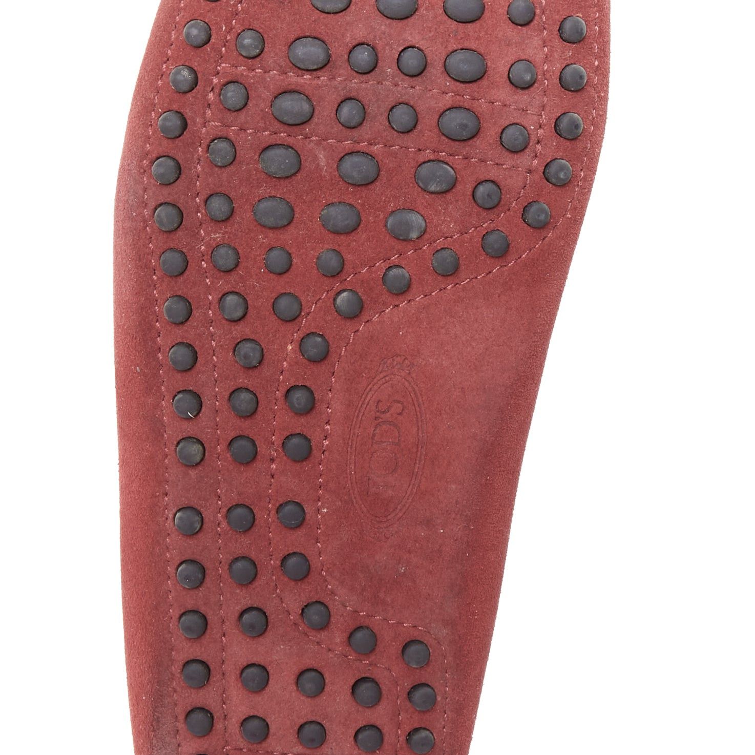 Tod's TOD'S Gommino red suede leather dot sole driving loafers UK7 EU41 Size US 8 / EU 41 - 10 Thumbnail