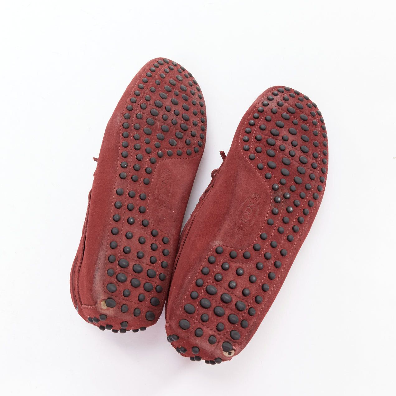 Tod's TOD'S Gommino red suede leather dot sole driving loafers UK7 EU41 Size US 8 / EU 41 - 11 Thumbnail