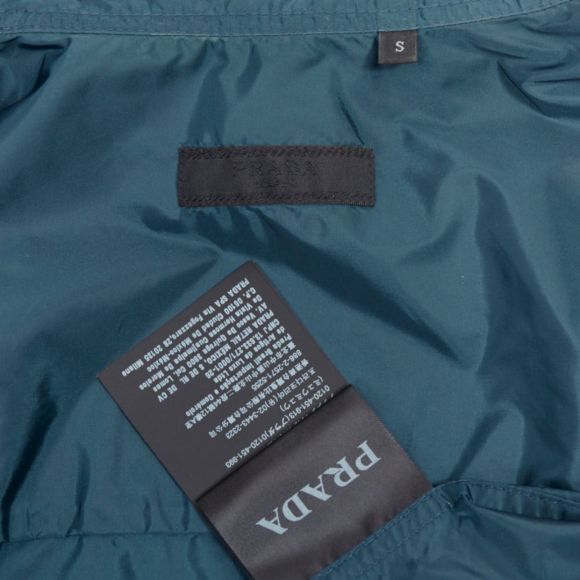 Prada PRADA 2018 dark teal blue nylon concealed silver zip over shirt S Size US S / EU 44-46 / 1 - 8 Thumbnail