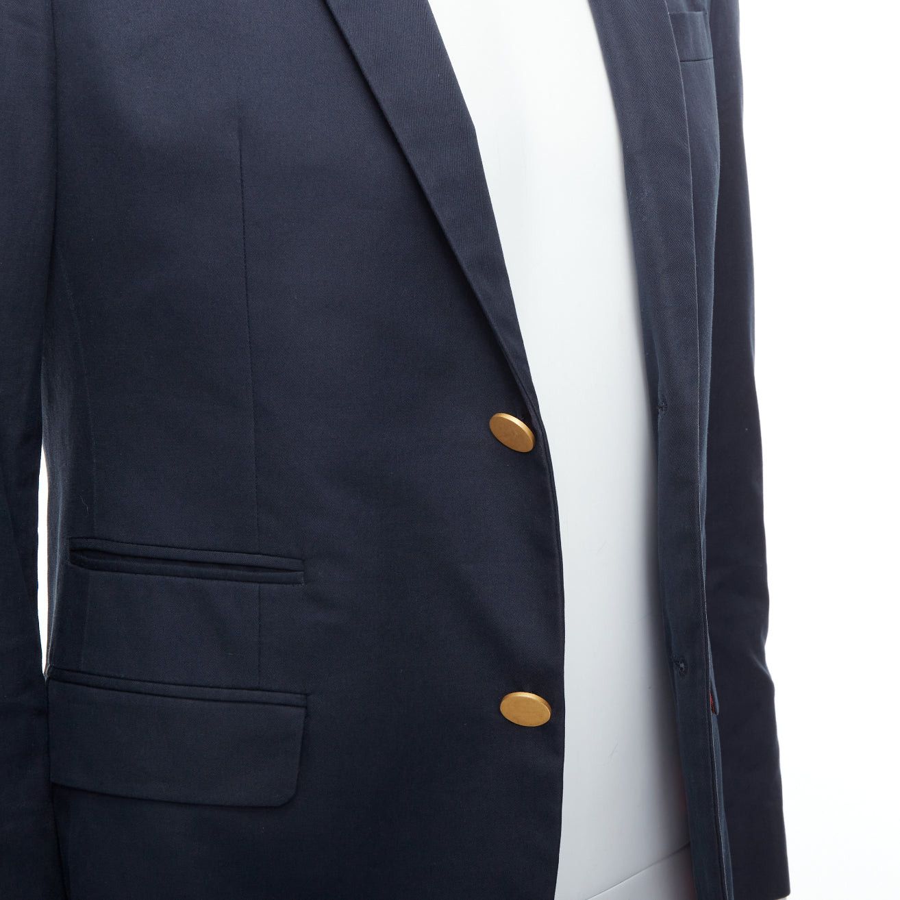 Valentino VALENTINO navy cotton red camoflage lined gold button blazer IT44 XS Size 44R - 7 Thumbnail