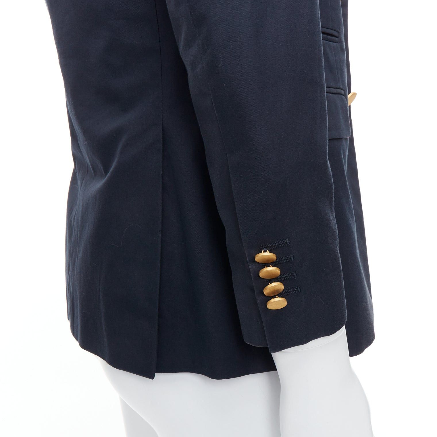 Valentino VALENTINO navy cotton red camoflage lined gold button blazer IT44 XS Size 44R - 2 Thumbnail
