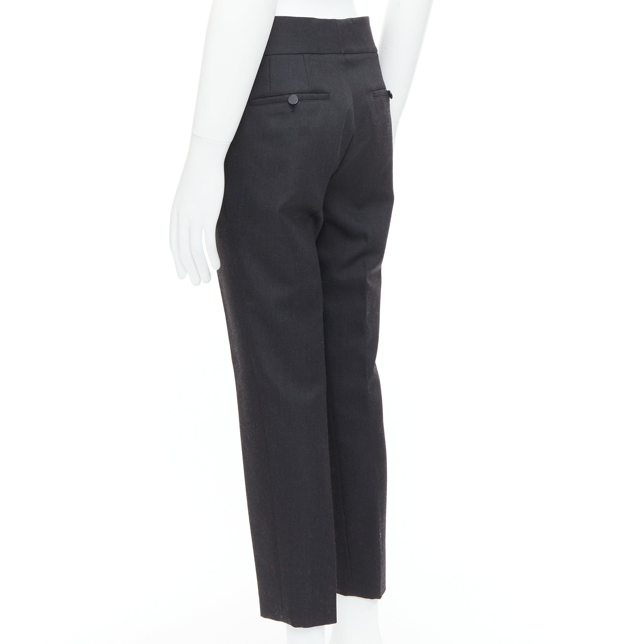 Lanvin LANVIN dark grey cotton blend concealed fly tapered trousers FR44 XS Size US 26 / EU 42 - 6 Thumbnail