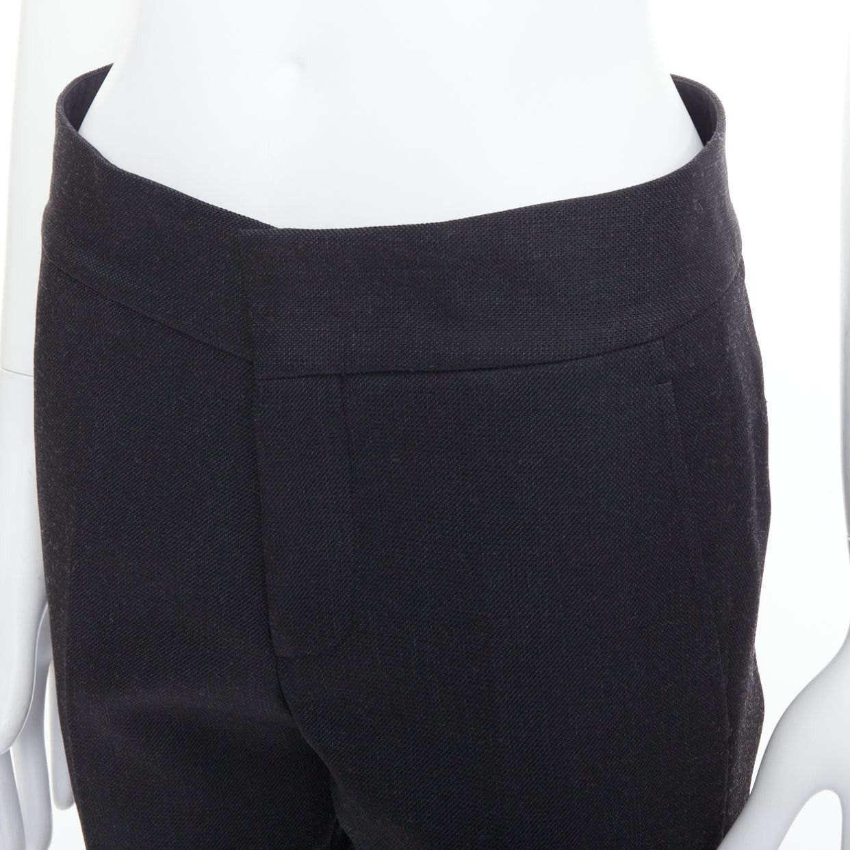 Lanvin LANVIN dark grey cotton blend concealed fly tapered trousers FR44 XS Size US 26 / EU 42 - 7 Thumbnail