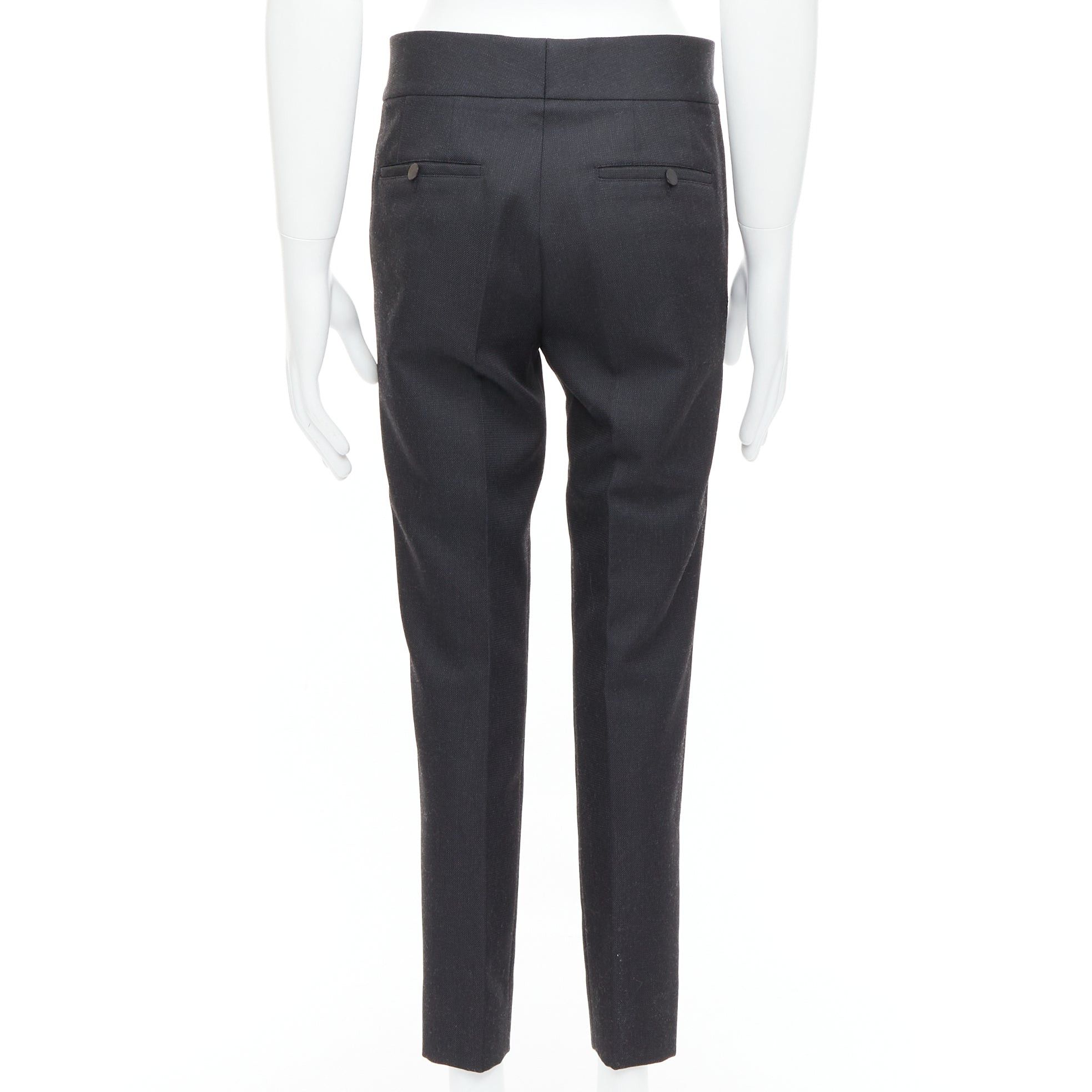 Lanvin LANVIN dark grey cotton blend concealed fly tapered trousers FR44 XS Size US 26 / EU 42 - 5 Thumbnail
