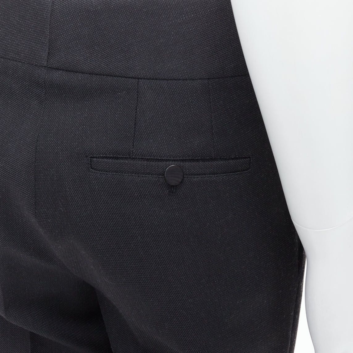 Lanvin LANVIN dark grey cotton blend concealed fly tapered trousers FR44 XS Size US 26 / EU 42 - 2 Thumbnail