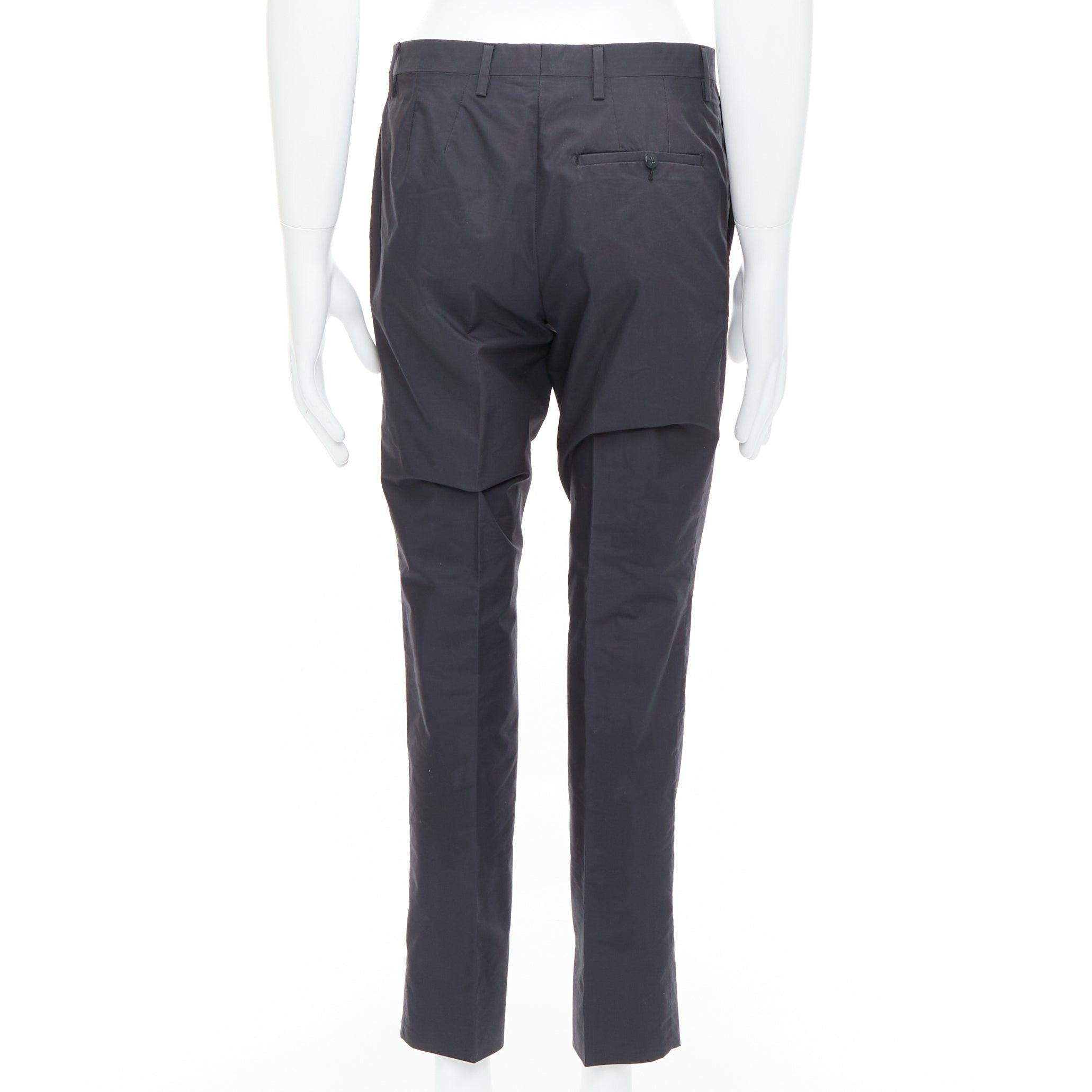 Lanvin LANVIN black wool blend crepe concealed fly tapered trousers FR44 XS Size US 26 / EU 42 - 5 Thumbnail
