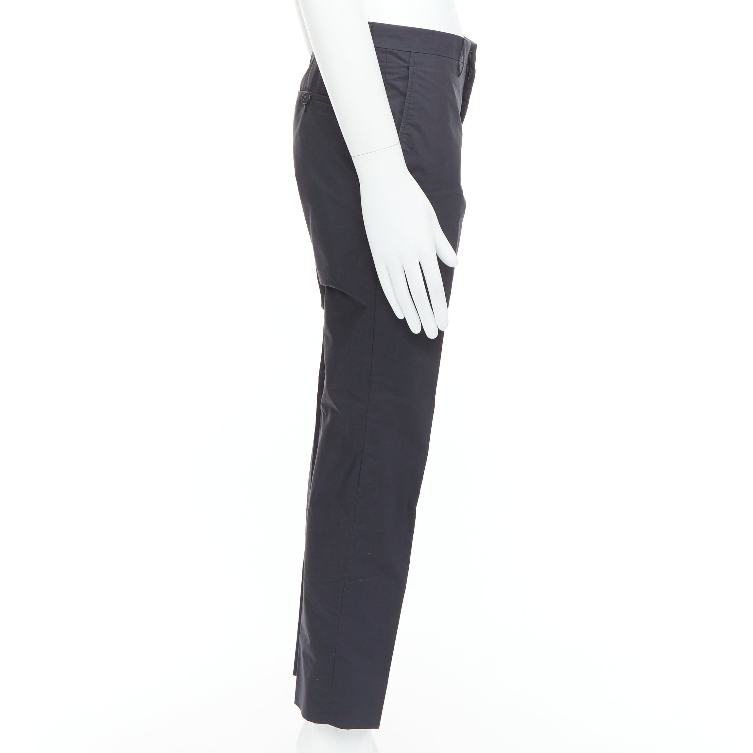 Lanvin LANVIN black wool blend crepe concealed fly tapered trousers FR44 XS Size US 26 / EU 42 - 4 Thumbnail