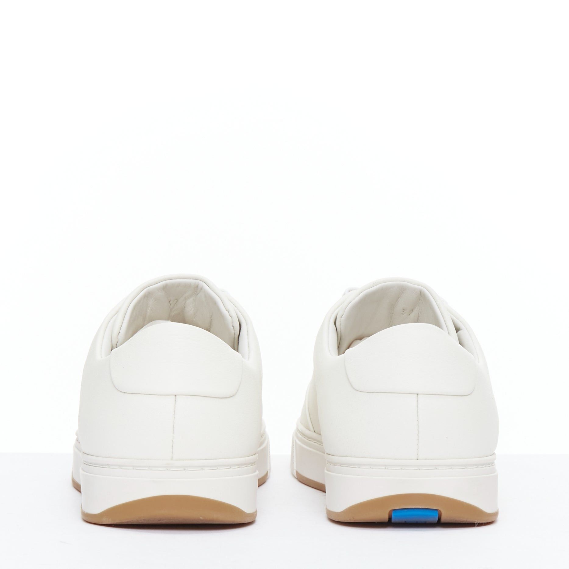 Bottega Veneta BOTTEGA VENETA white leather minimal lace up sneakers EU39 Size US 6 / EU 39 - 6 Thumbnail
