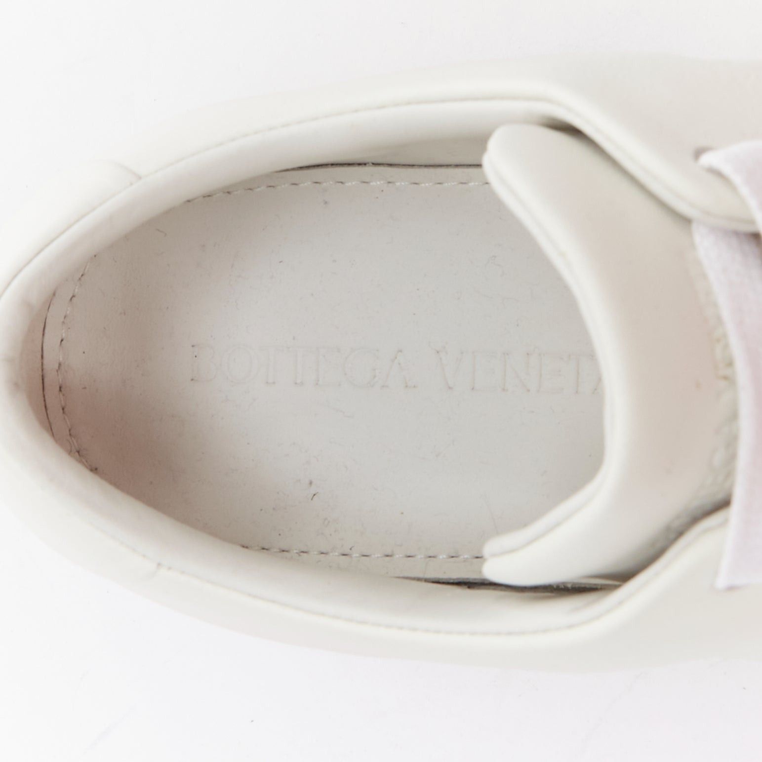 Bottega Veneta BOTTEGA VENETA white leather minimal lace up sneakers EU39 Size US 6 / EU 39 - 11 Thumbnail