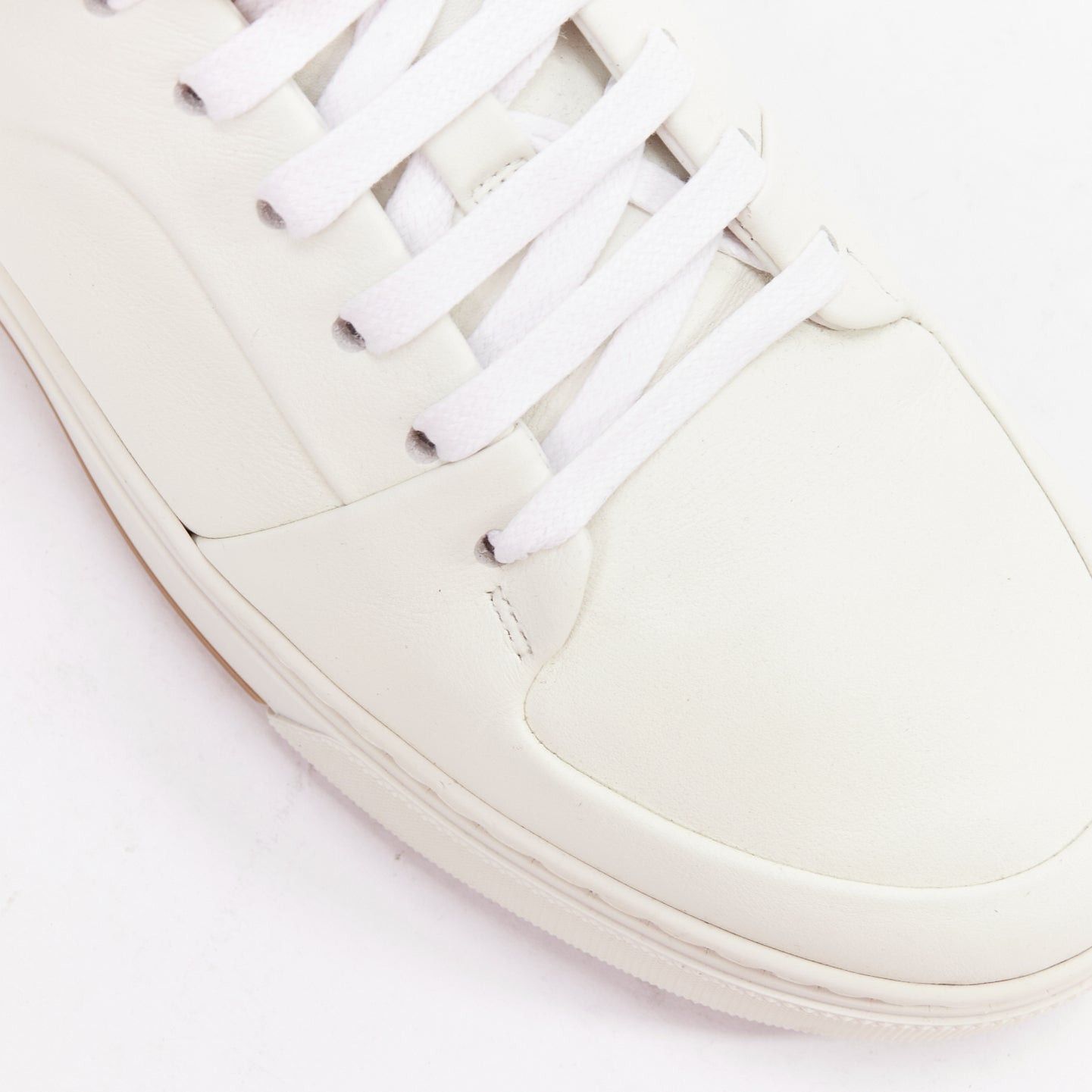Bottega Veneta BOTTEGA VENETA white leather minimal lace up sneakers EU39 Size US 6 / EU 39 - 8 Thumbnail