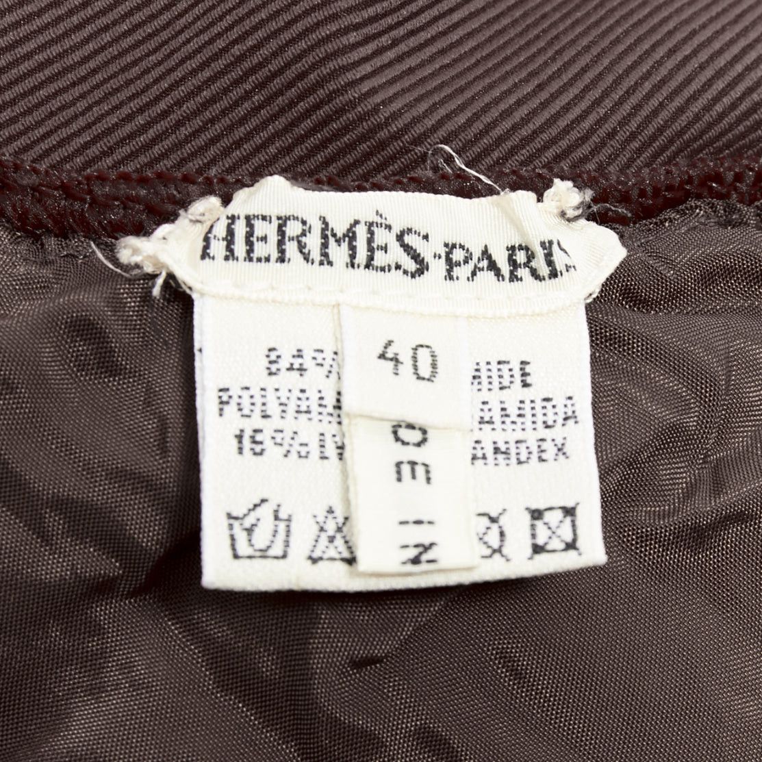 Hermes HERMES VINTAGE Martin Margiela brown twill jersey one piece bodysuit FR40 L Size 30" / US 8 / IT 44 - 8 Thumbnail