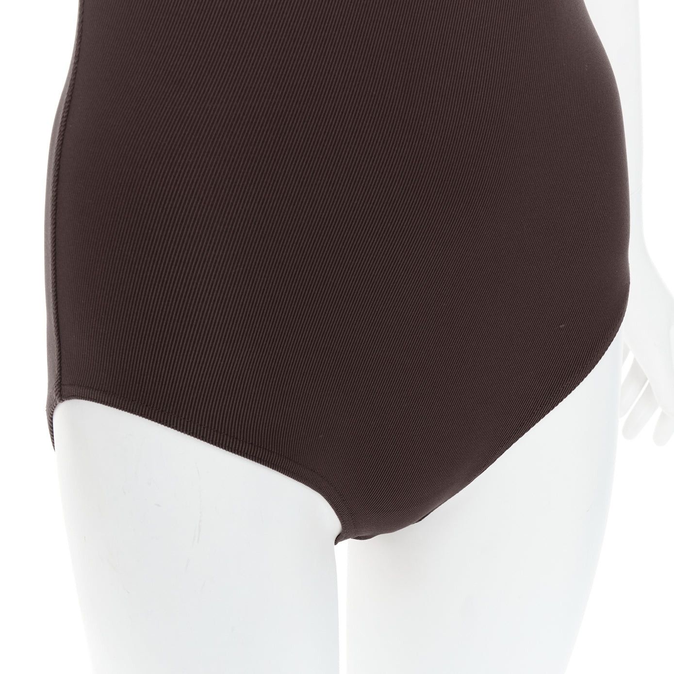 Hermes HERMES VINTAGE Martin Margiela brown twill jersey one piece bodysuit FR40 L Size 30" / US 8 / IT 44 - 7 Thumbnail