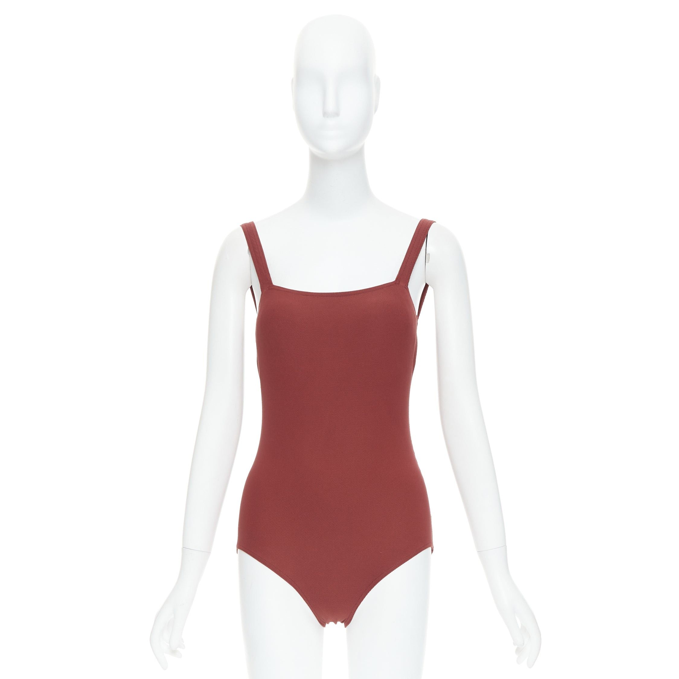 Hermes HERMES VINTAGE Martin Margiela burnt orange twill jersey one piece bodysuit FR40 L Size 30" / US 8 / IT 44 - 9 Thumbnail