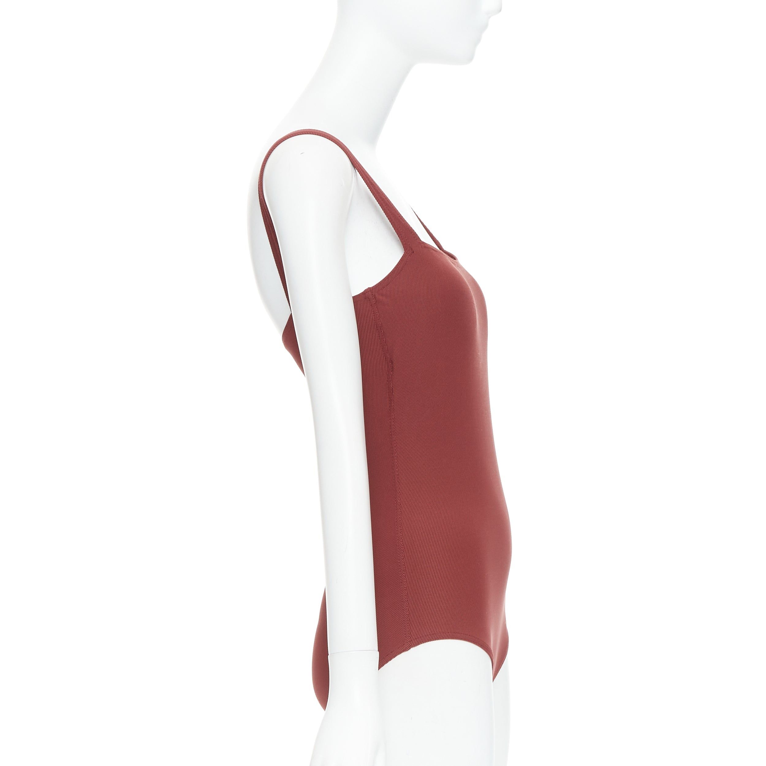 Hermes HERMES VINTAGE Martin Margiela burnt orange twill jersey one piece bodysuit FR40 L Size 30" / US 8 / IT 44 - 4 Thumbnail