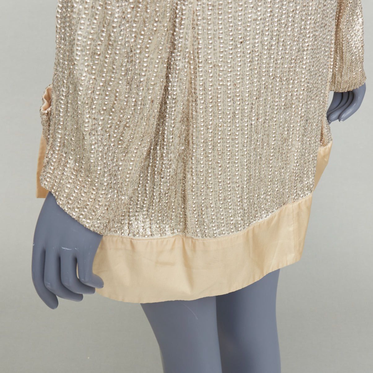 Balenciaga BALENCIAGA 2006 cream flat bead sequin embellished jacket FR38 M Size M / US 6-8 / IT 42-44 - 7 Thumbnail
