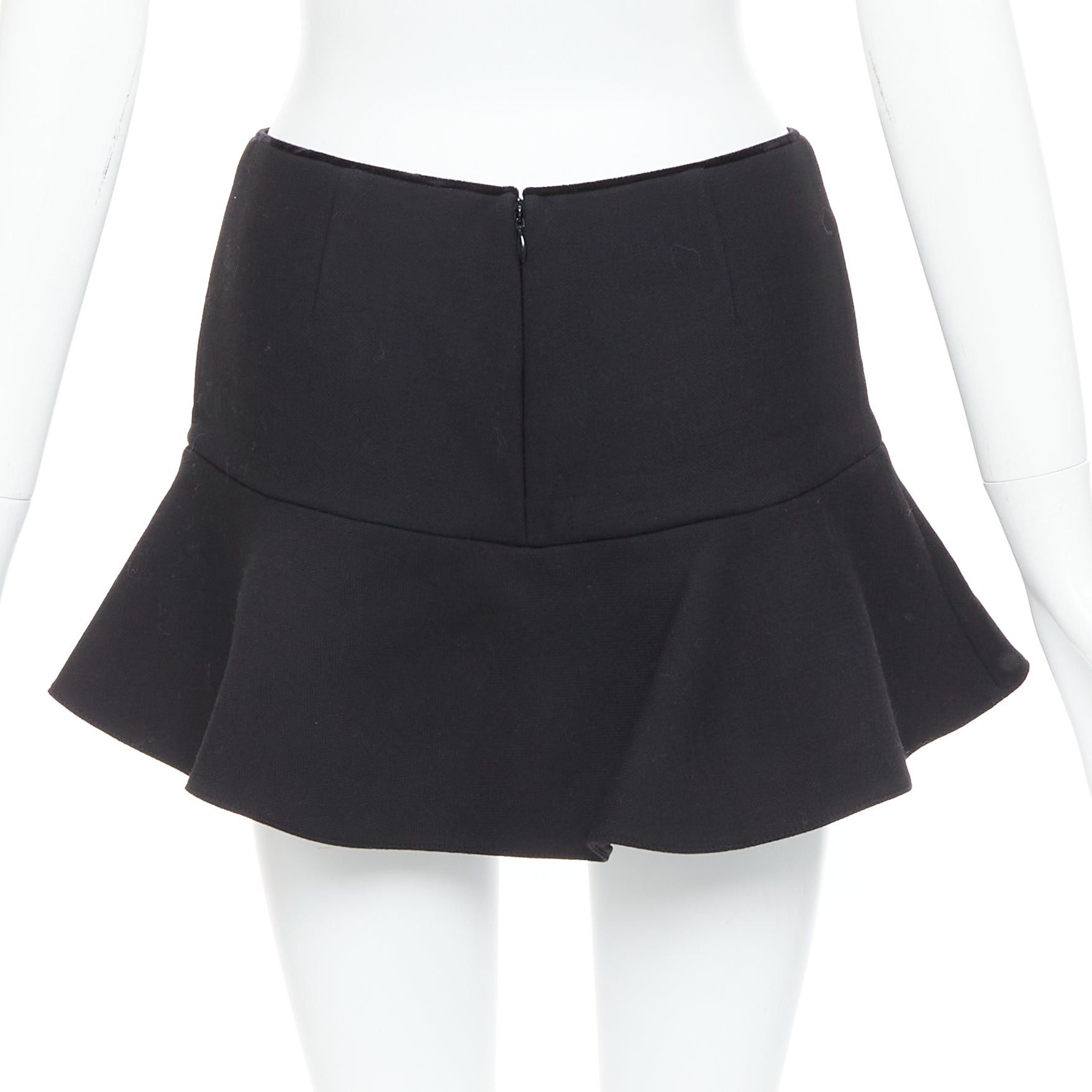 RED Valentino RED VALENTINO black ruffle hem skort shortsIT38 XS Size 26" / US 2 / IT 38 - 4 Thumbnail