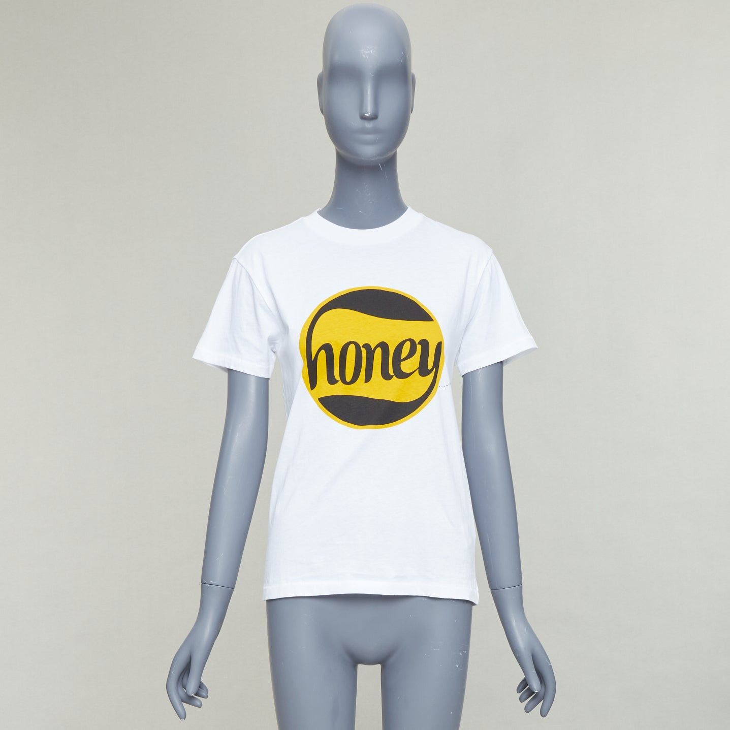 Ganni GANNI yellow Honey logo white cotton bee embroidered tshirt XS Size S / US 4 / IT 40 - 9 Thumbnail