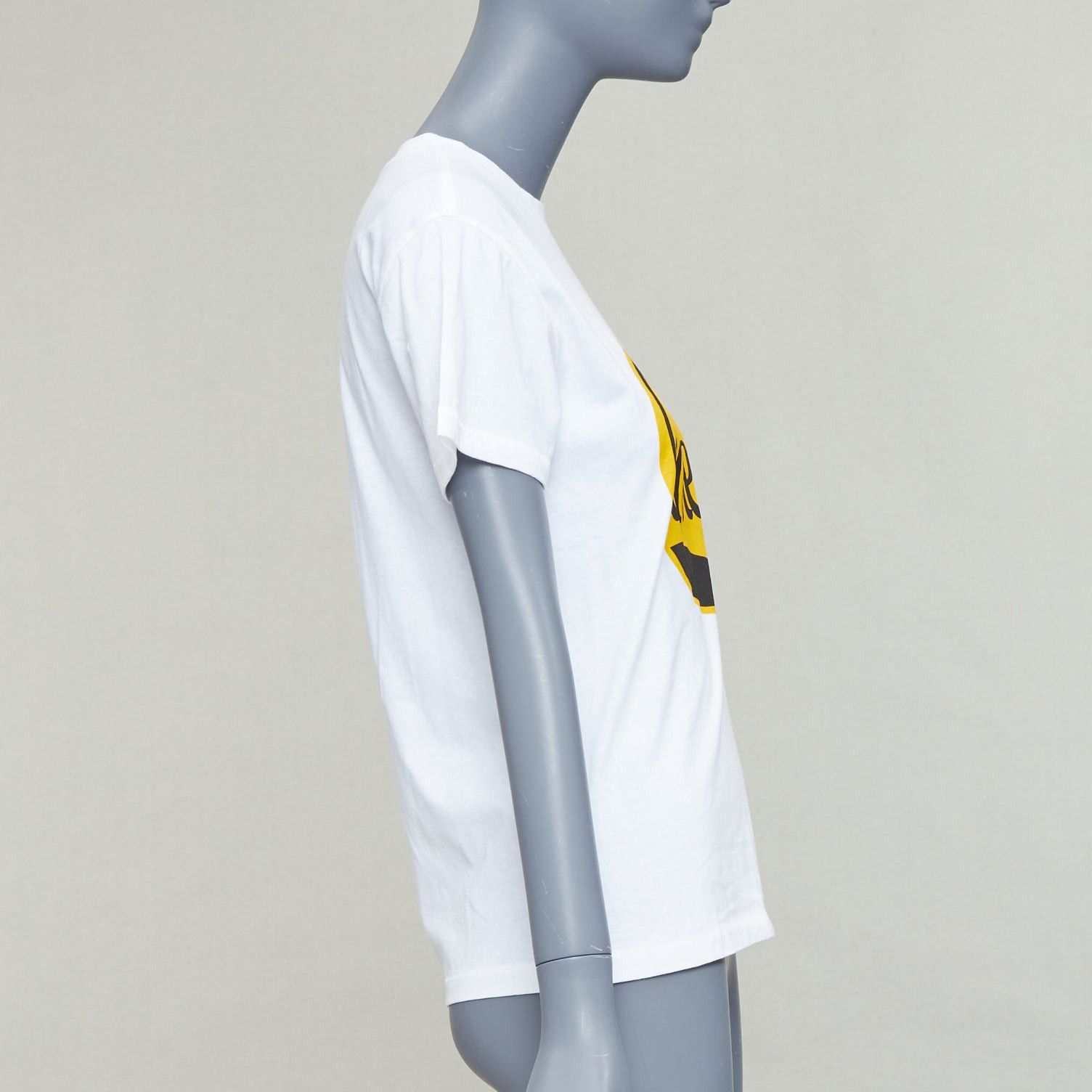 Ganni GANNI yellow Honey logo white cotton bee embroidered tshirt XS Size S / US 4 / IT 40 - 4 Thumbnail