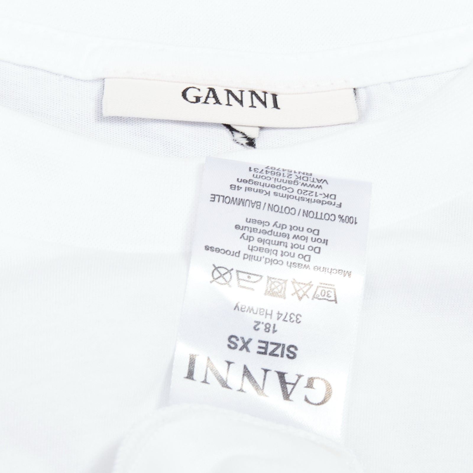 Ganni GANNI yellow Honey logo white cotton bee embroidered tshirt XS Size S / US 4 / IT 40 - 8 Thumbnail