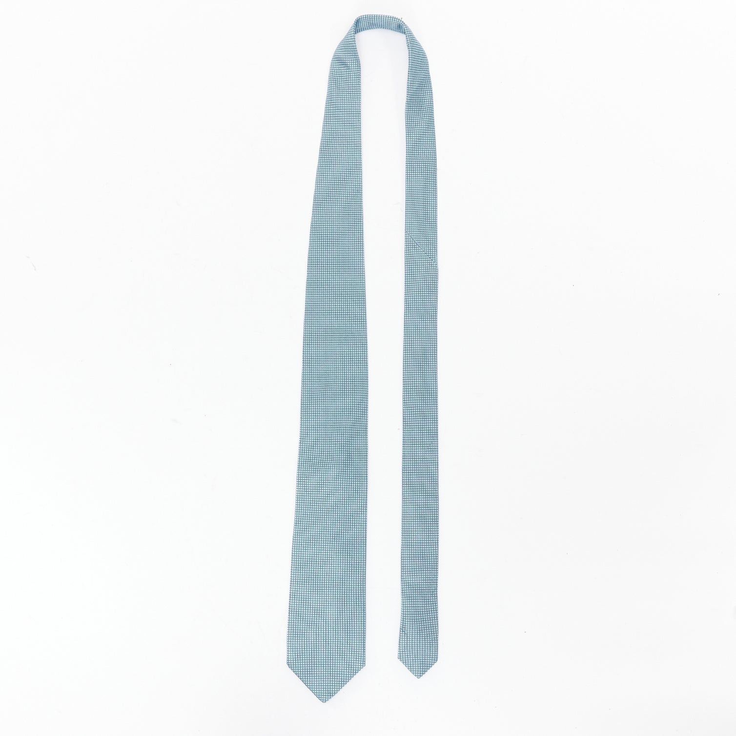 Patek Philippe PATEK PHILLIPE 2011 100% silk blue grid jacquard wide dress tie Size ONE SIZE - 2 Thumbnail