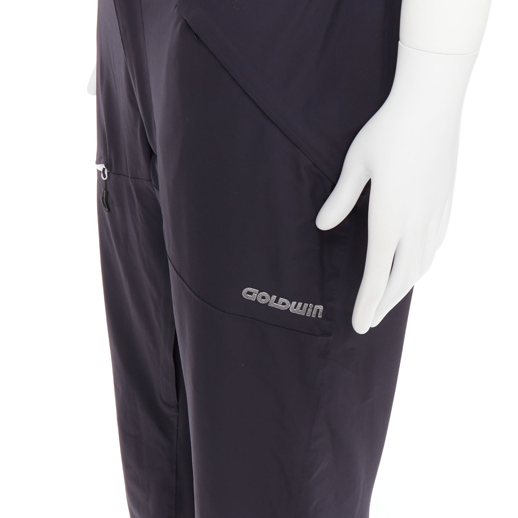 Goldwin GOLDWIN Luster Pants G31705P black nylon padded wide ski pants L Size US 32 / EU 48 - 2 Thumbnail