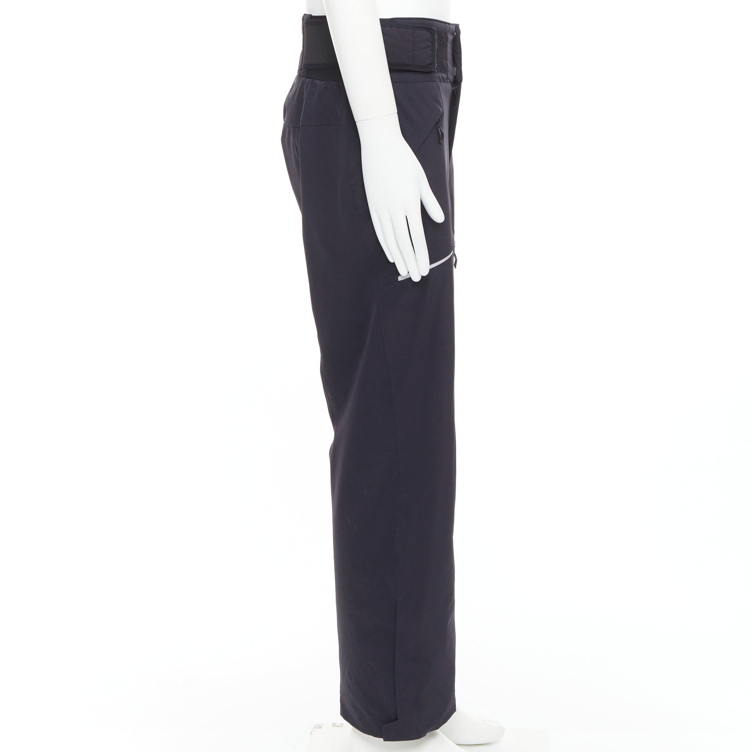 Goldwin GOLDWIN Luster Pants G31705P black nylon padded wide ski pants L Size US 32 / EU 48 - 4 Thumbnail