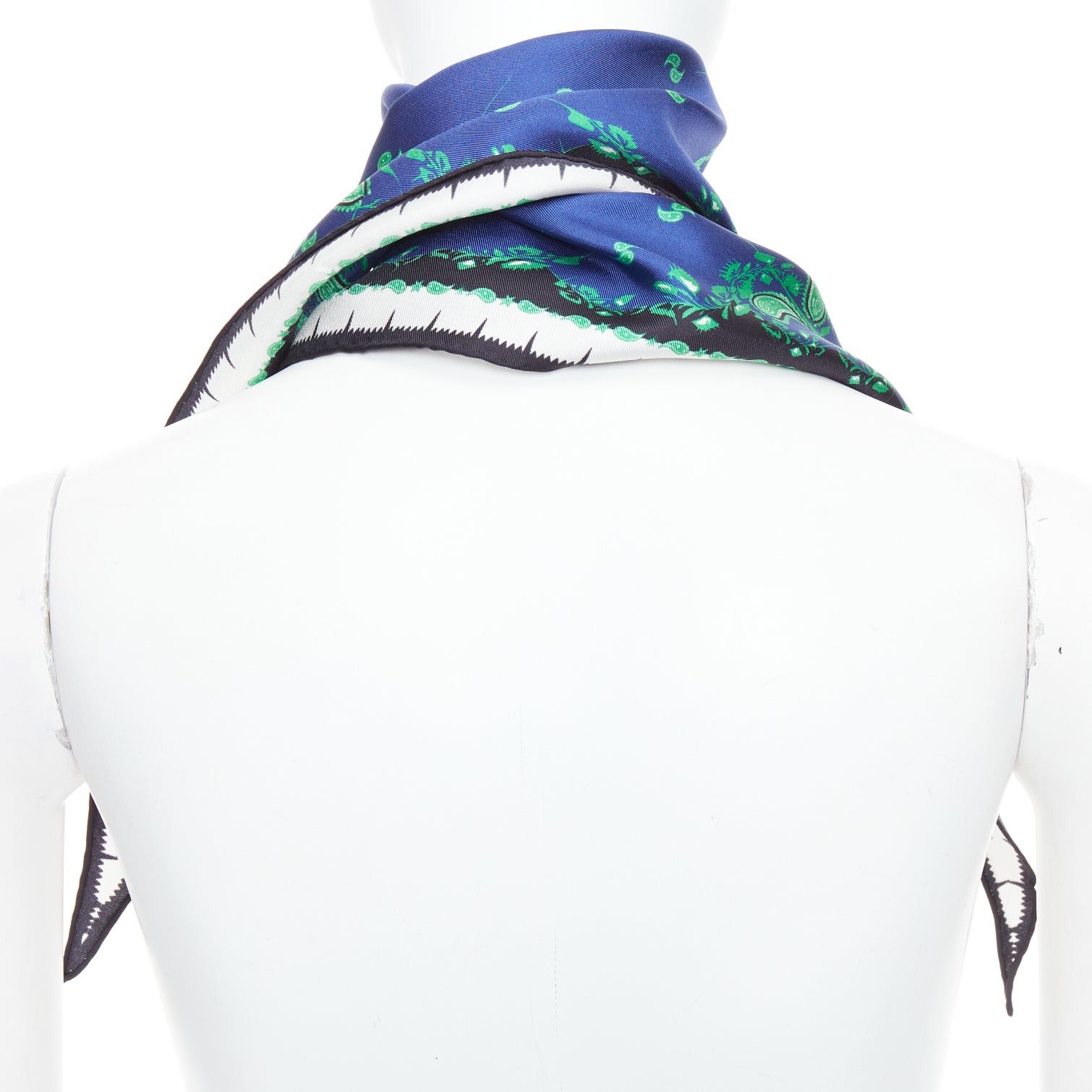 Haider Ackermann HAIDER ACKERMANN 2017 Runway blue green paisley print triangle scarf Size ONE SIZE - 5 Thumbnail