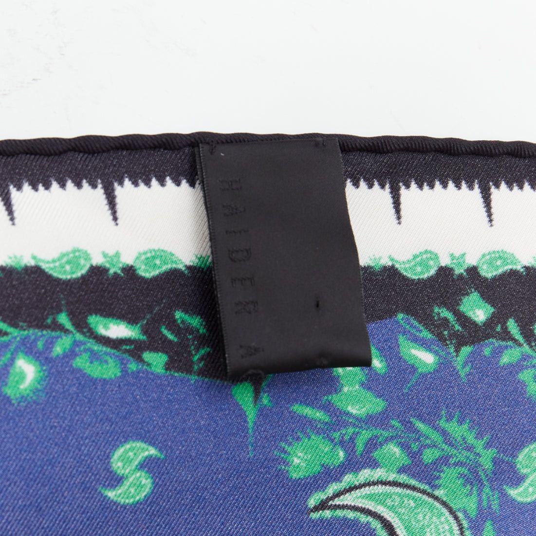 Haider Ackermann HAIDER ACKERMANN 2017 Runway blue green paisley print triangle scarf Size ONE SIZE - 8 Thumbnail