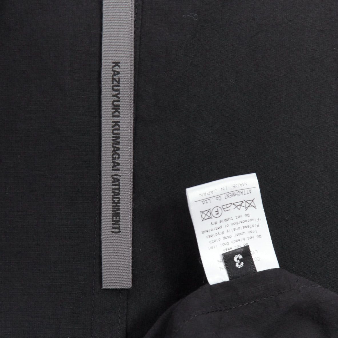 Attachment ATTACHMENT Kazuyuki Kumagai black cotton angular hem relaxed blazer JP3 L Size 50R - 8 Thumbnail