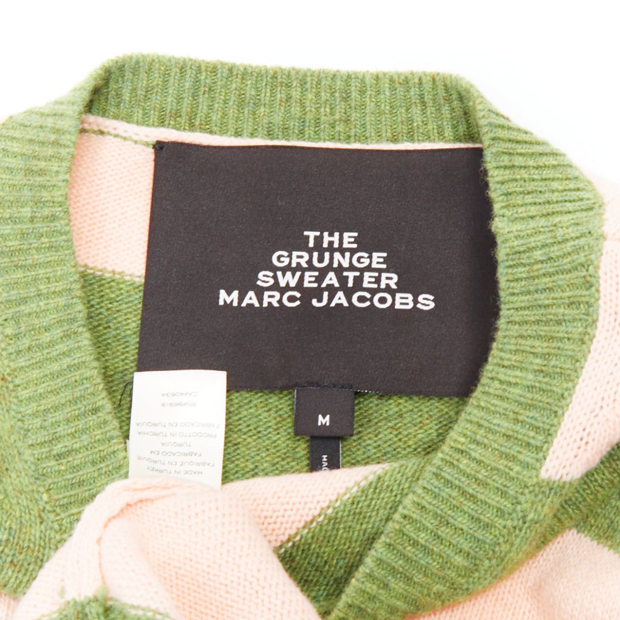 Marc Jacobs MARC JACOBS Grunge Sweater pink green distressed wool oversized sweater M Size M / US 6-8 / IT 42-44 - 8 Thumbnail