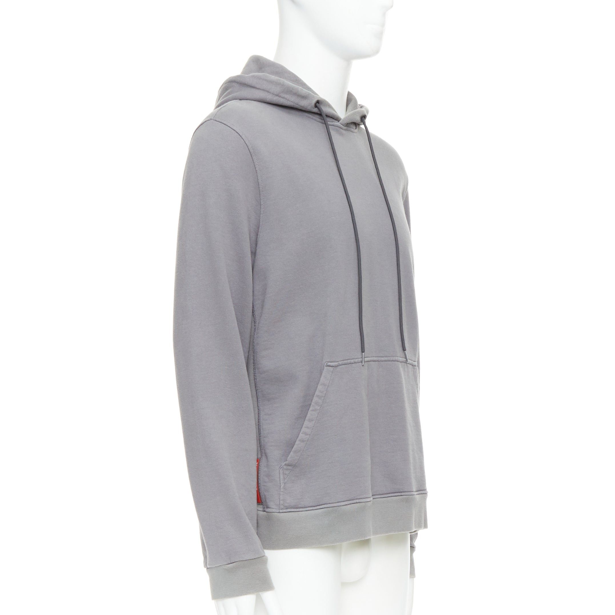 Prada PRADA 2018 Line Rossa grey cotton red sports logo hoodie L Size US L / EU 52-54 / 3 - 3 Thumbnail
