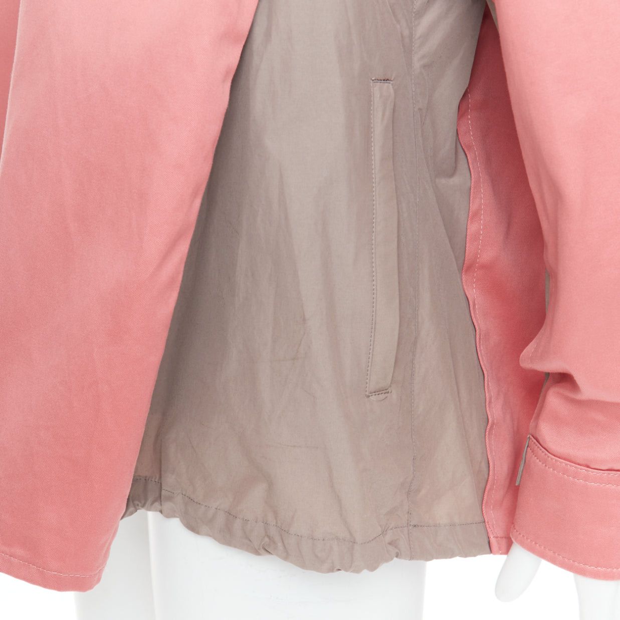 Sacai SACAI 2022 pink grey cotton nylon flared inserts safari boxy shirt JP3 L Size US L / EU 52-54 / 3 - 7 Thumbnail
