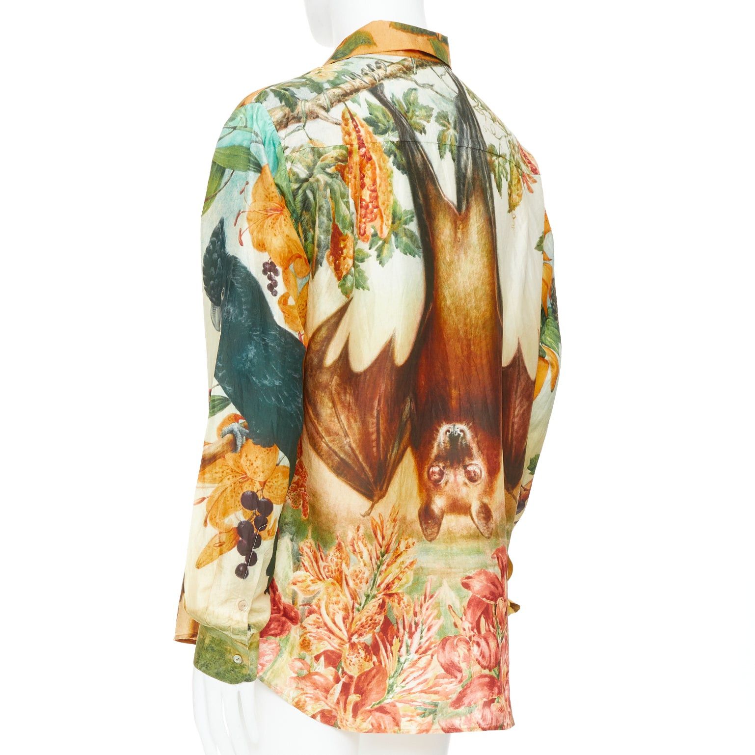 Other rare SABYASACHI 100% silk parrot bat mixed animal floral print shirt EU42 XL Size US XL / EU 56 / 4 - 5 Thumbnail